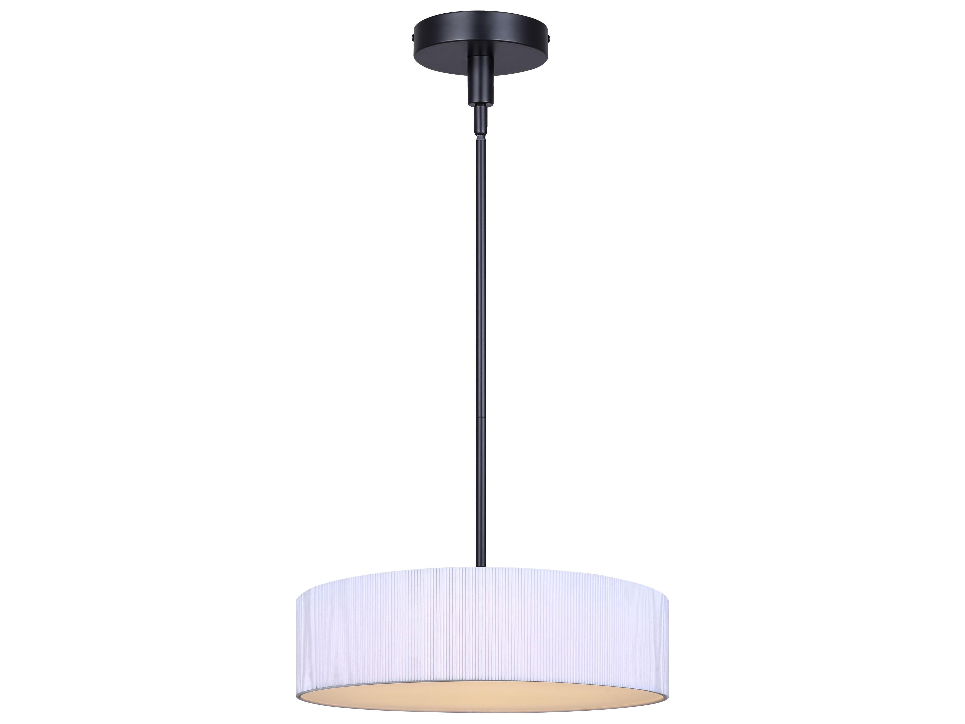 Carmynn 1 -light Black LED Drum Pendant