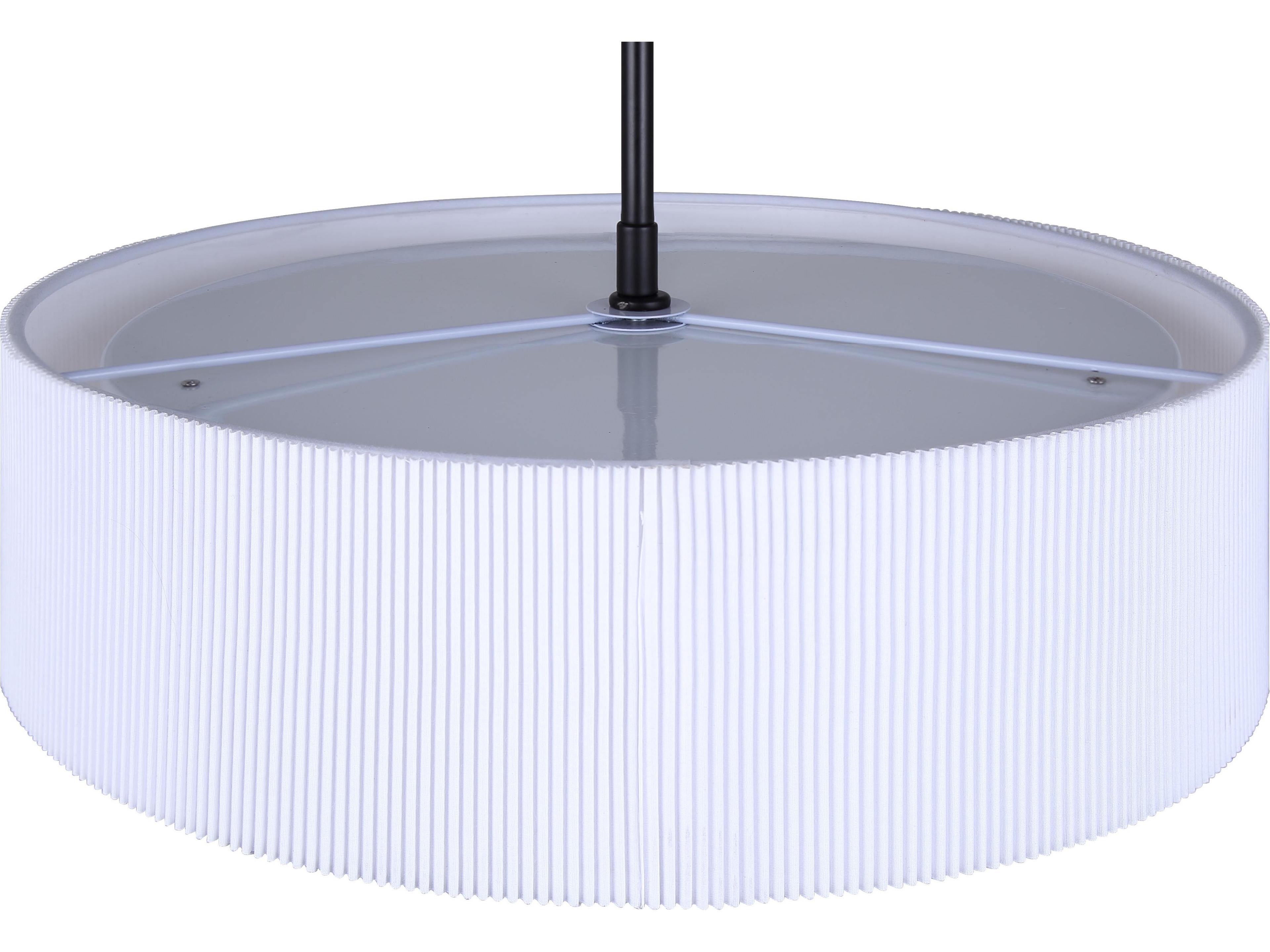 Canarm Carmynn 1 -light Black LED Drum Pendant