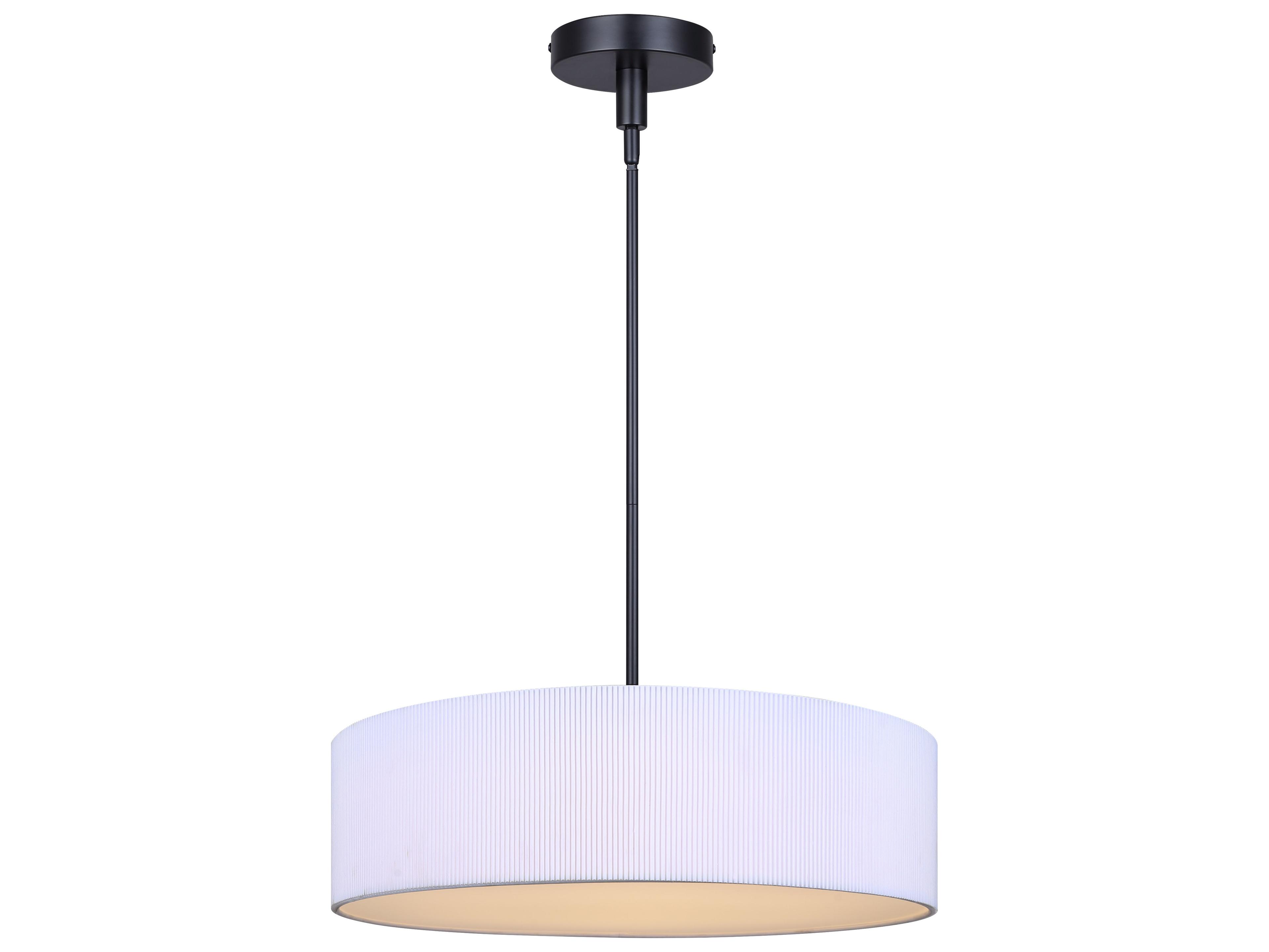 Carmynn 1 -light Black LED Drum Pendant