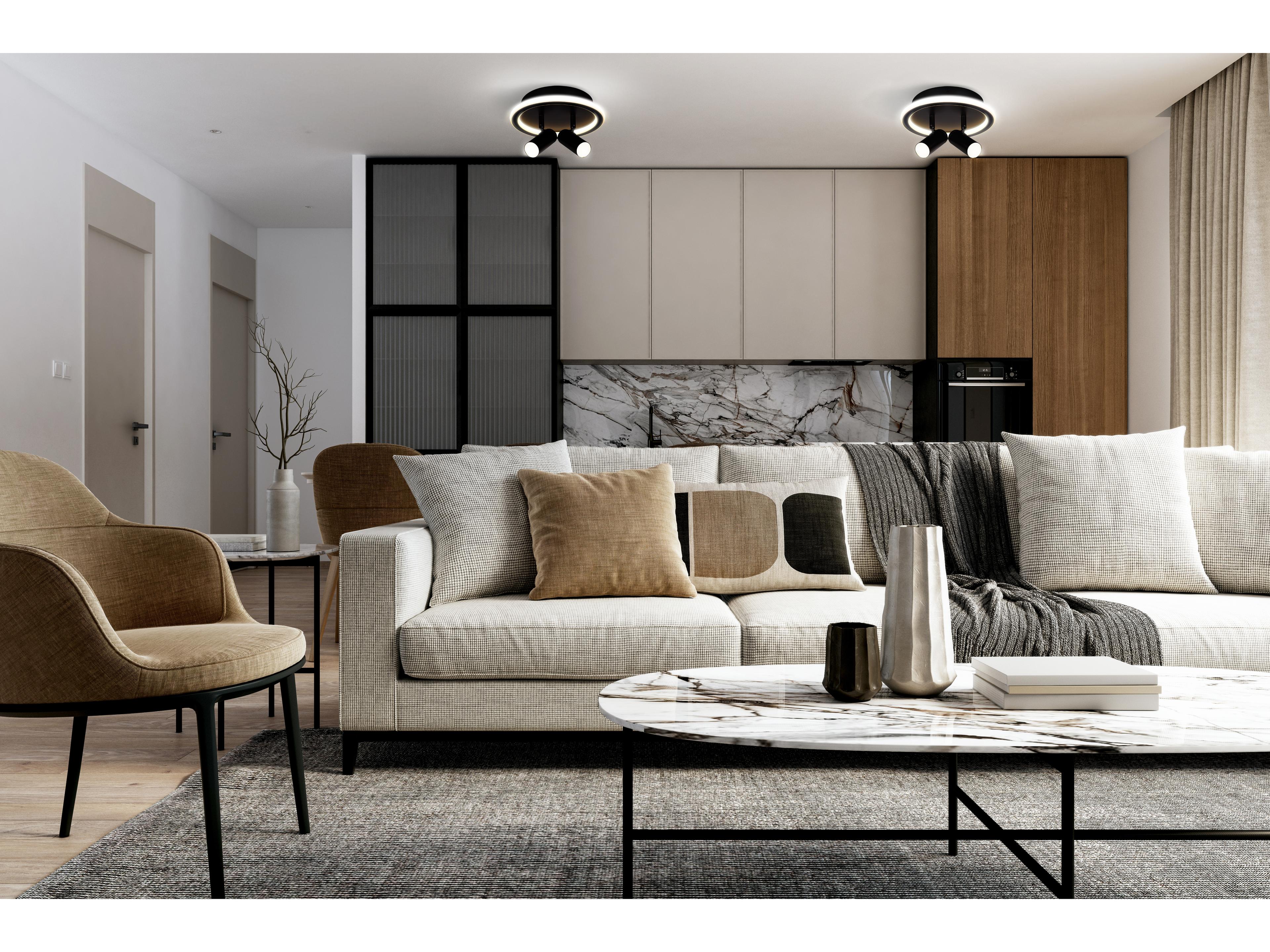 Canarm Denver Black LED Cylinder Round Flush Mount