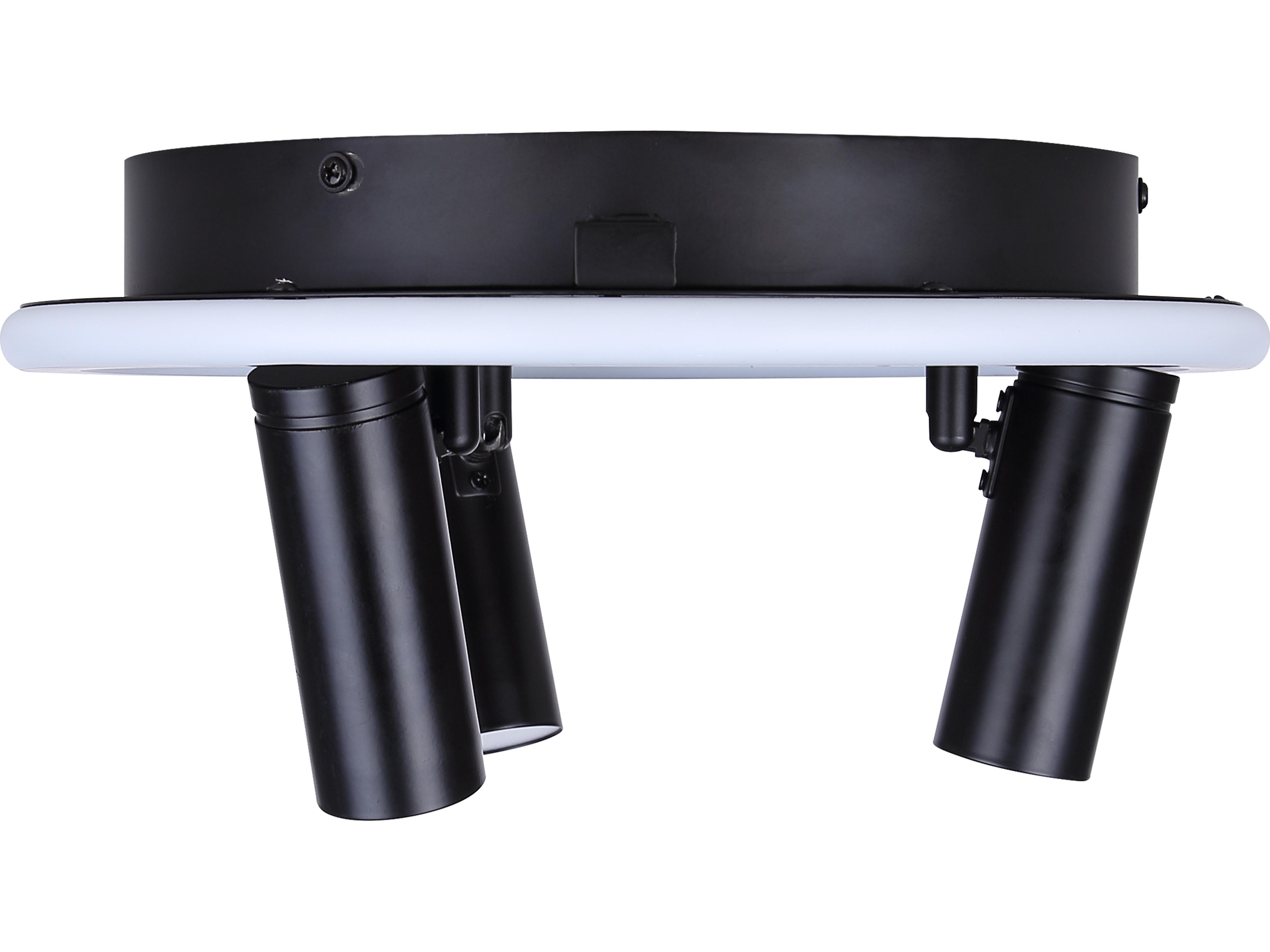 Canarm Denver Black LED Cylinder Round Flush Mount