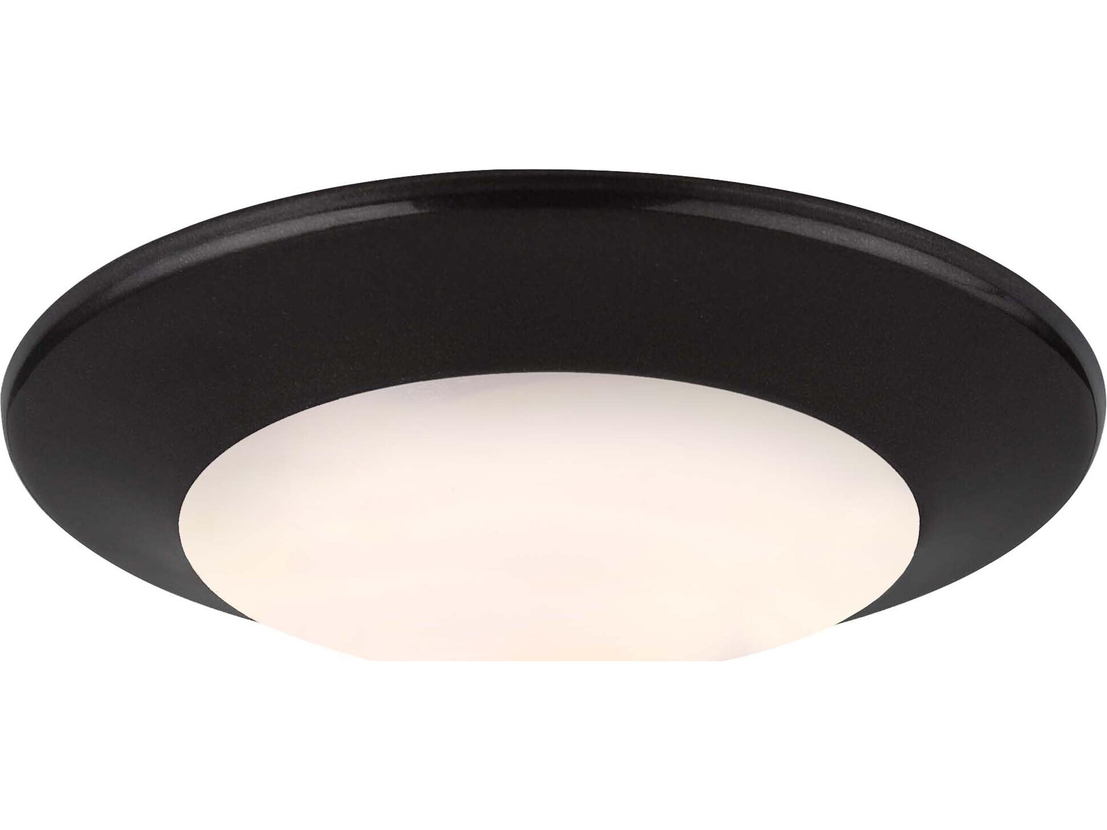 Led Disk Black LED Round Flush Mount