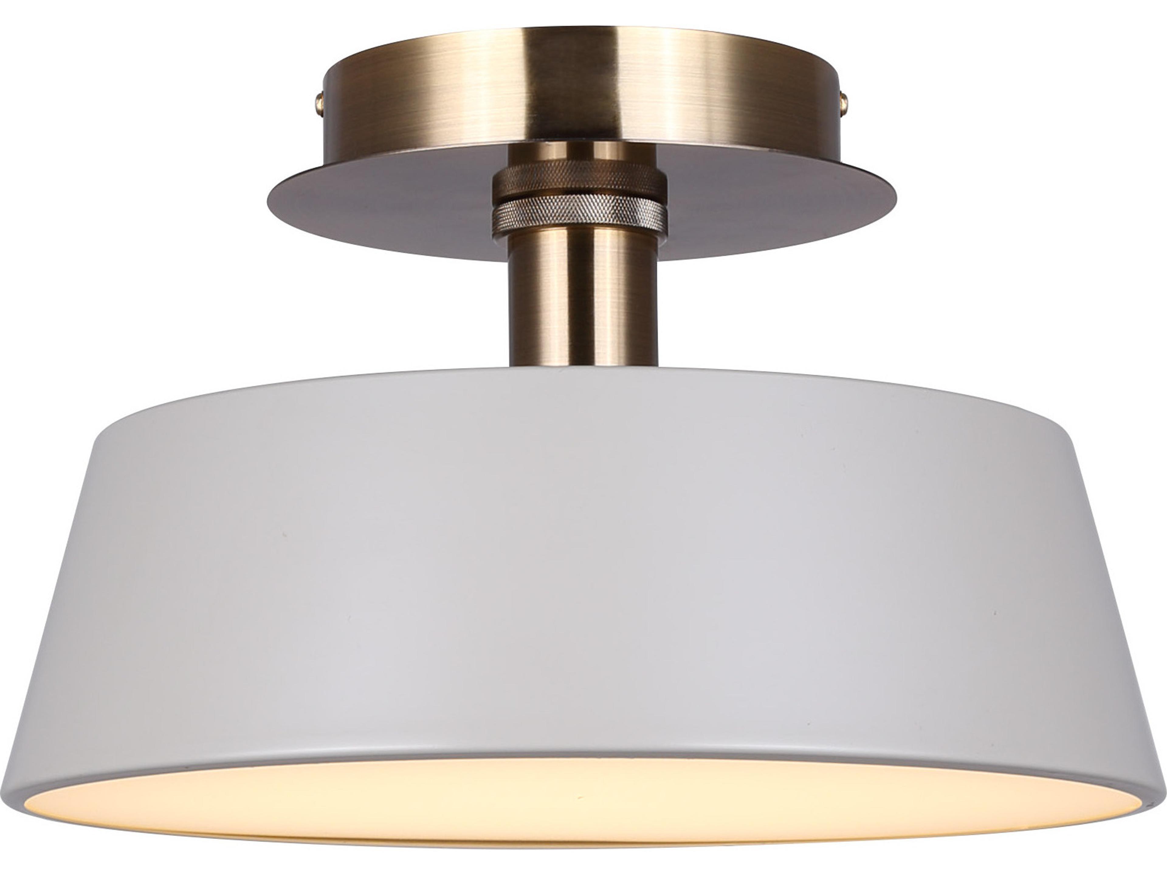 Jessa 1 -light Gold LED Drum Semi Flush Mount