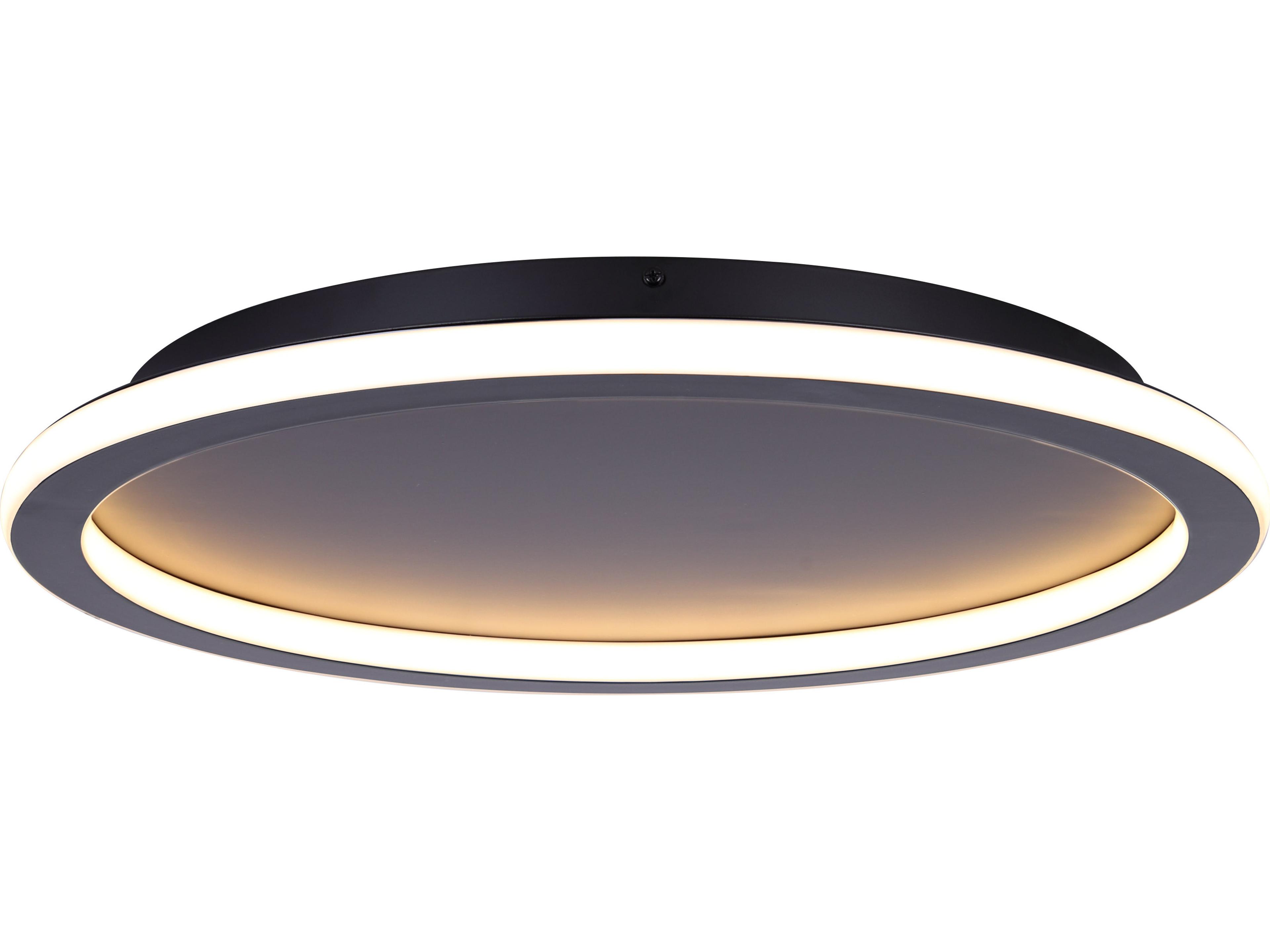 Gavyn 1 -light Black LED Round Flush Mount
