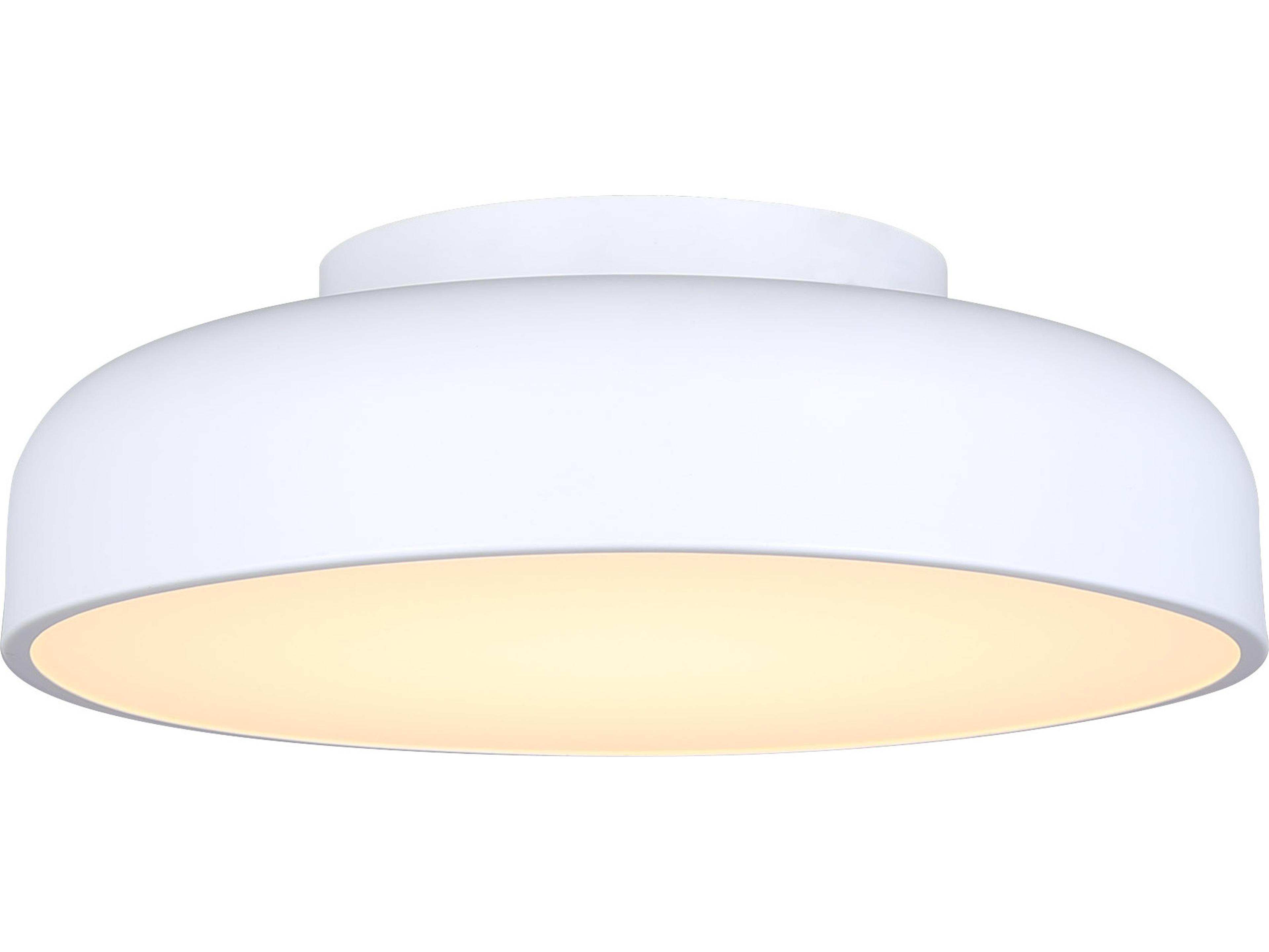 Zaria 1 -light White LED Bowl Flush Mount