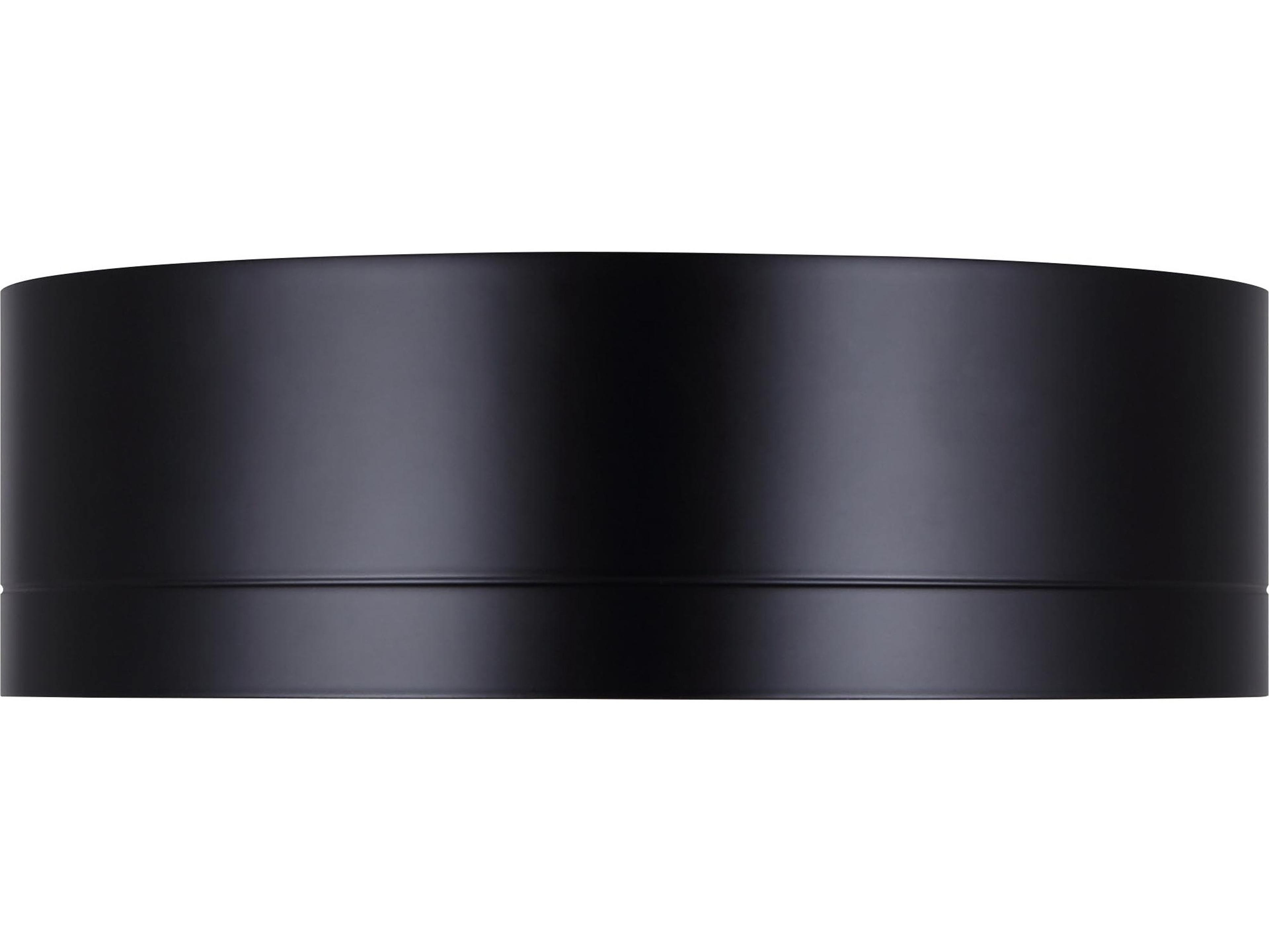 Canarm Kyrie 1 -light Black LED Drum Flush Mount