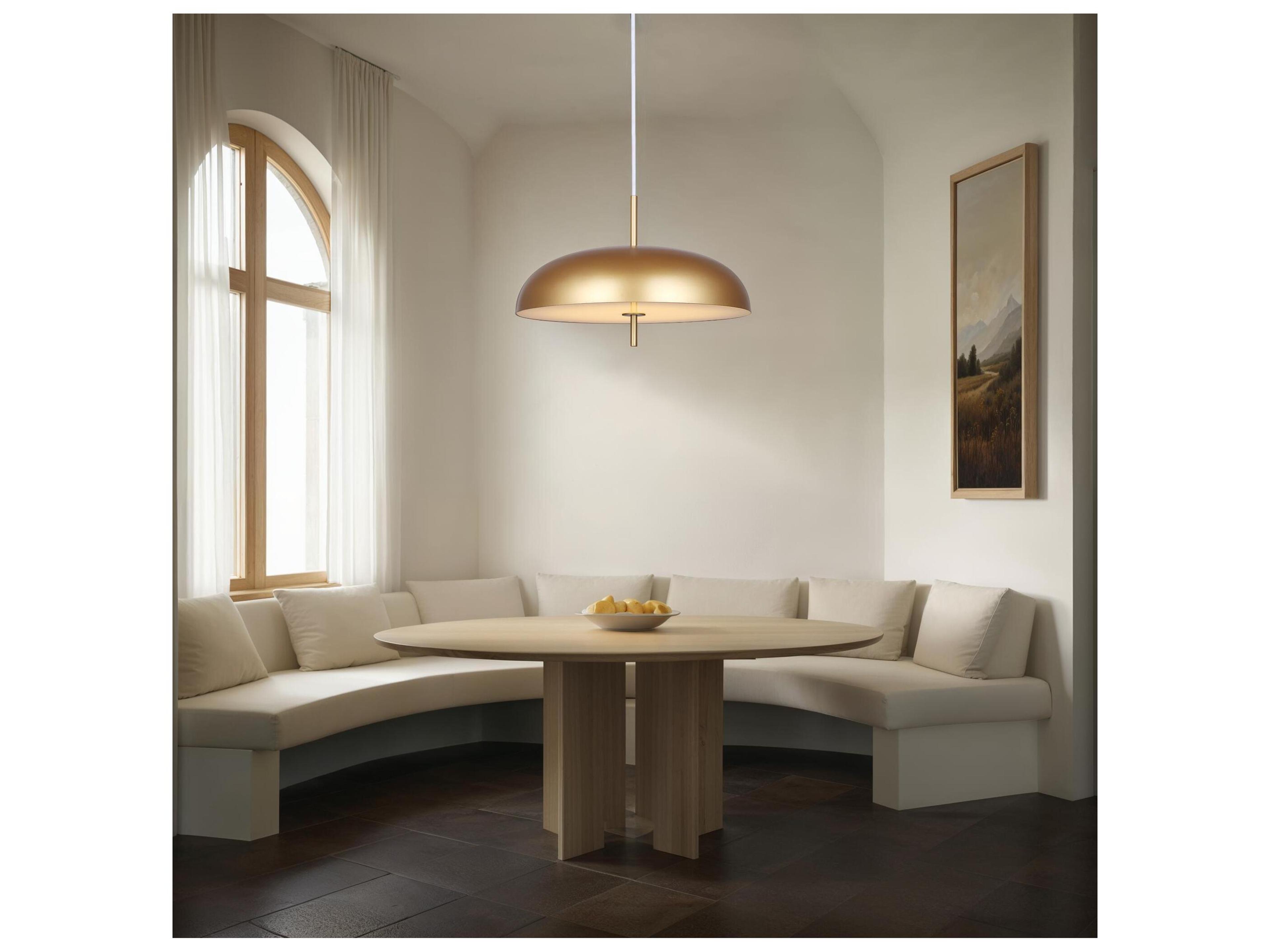 Canarm Kelvin 1 -light Gold LED Dome Pendant