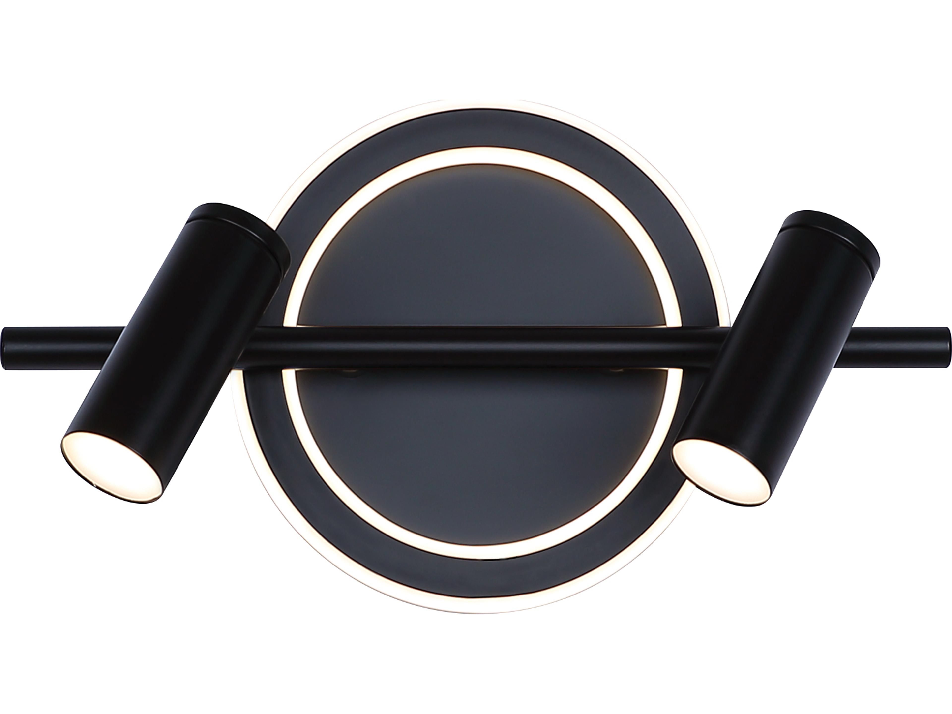 Denver 2 -light Black LED Cylinder Track & Rail Light