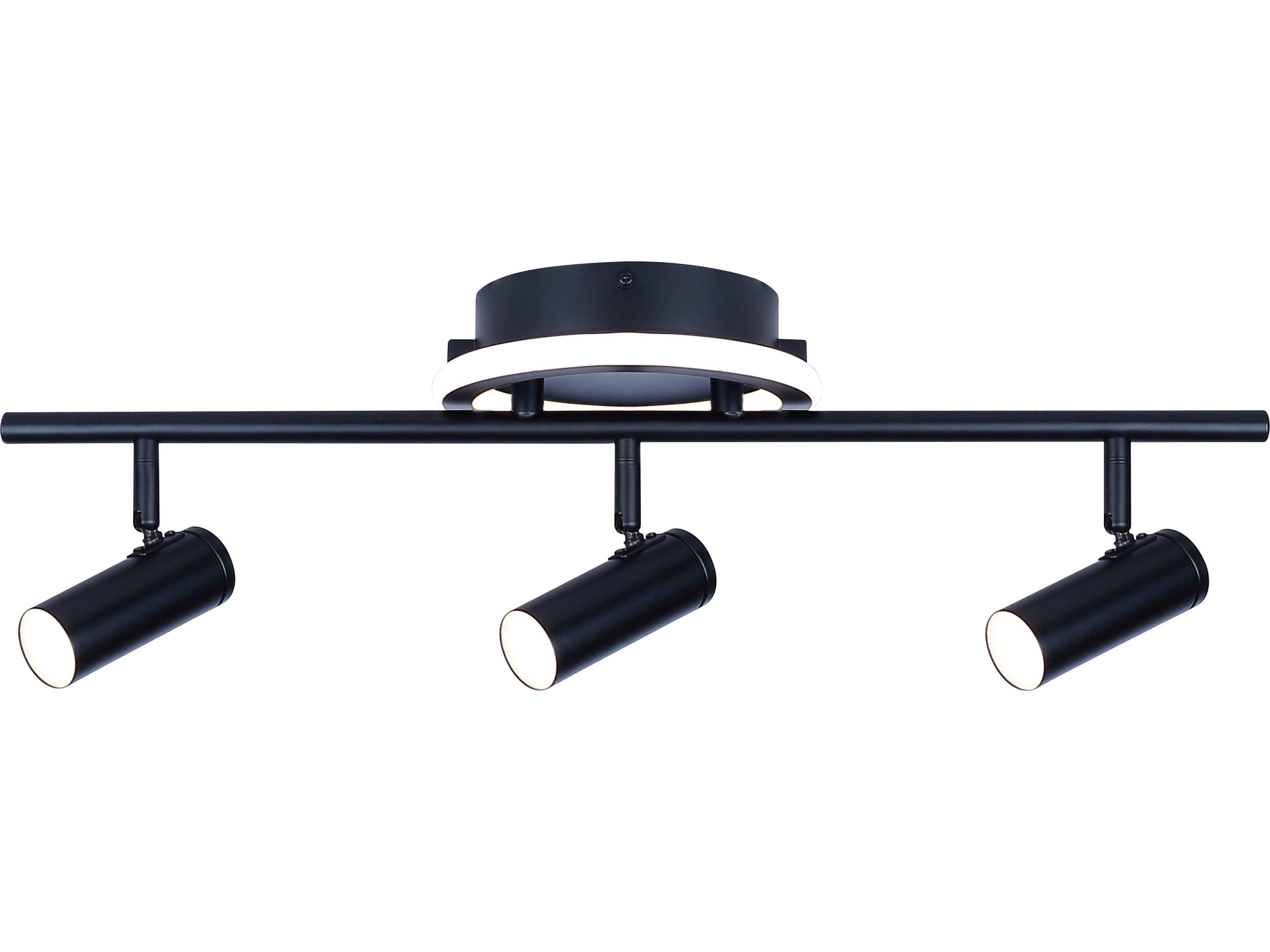 Canarm Denver 3 -light Black LED Cylinder Track & Rail Light