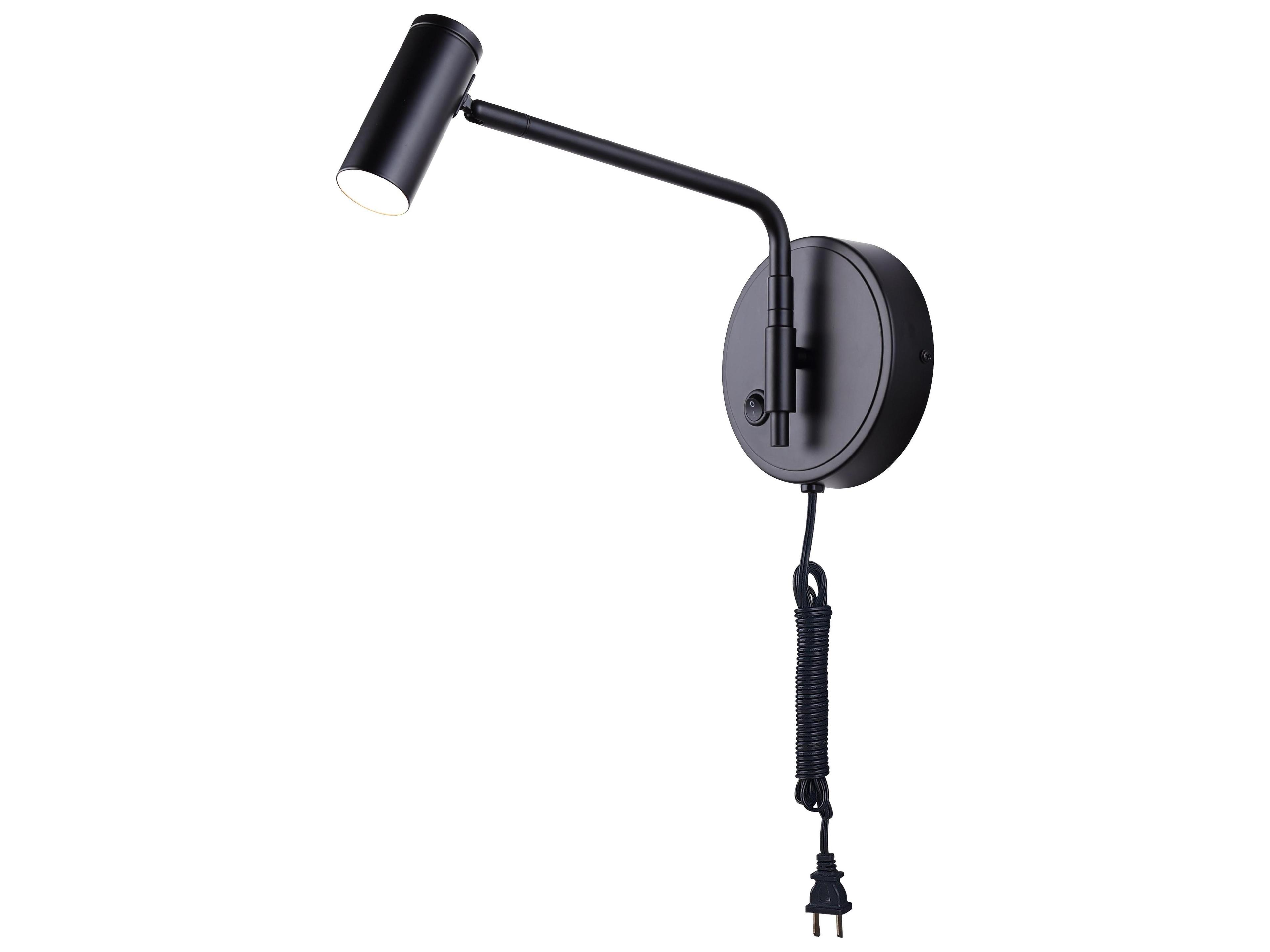 Teo 1 -light Black LED Swing Wall Sconce