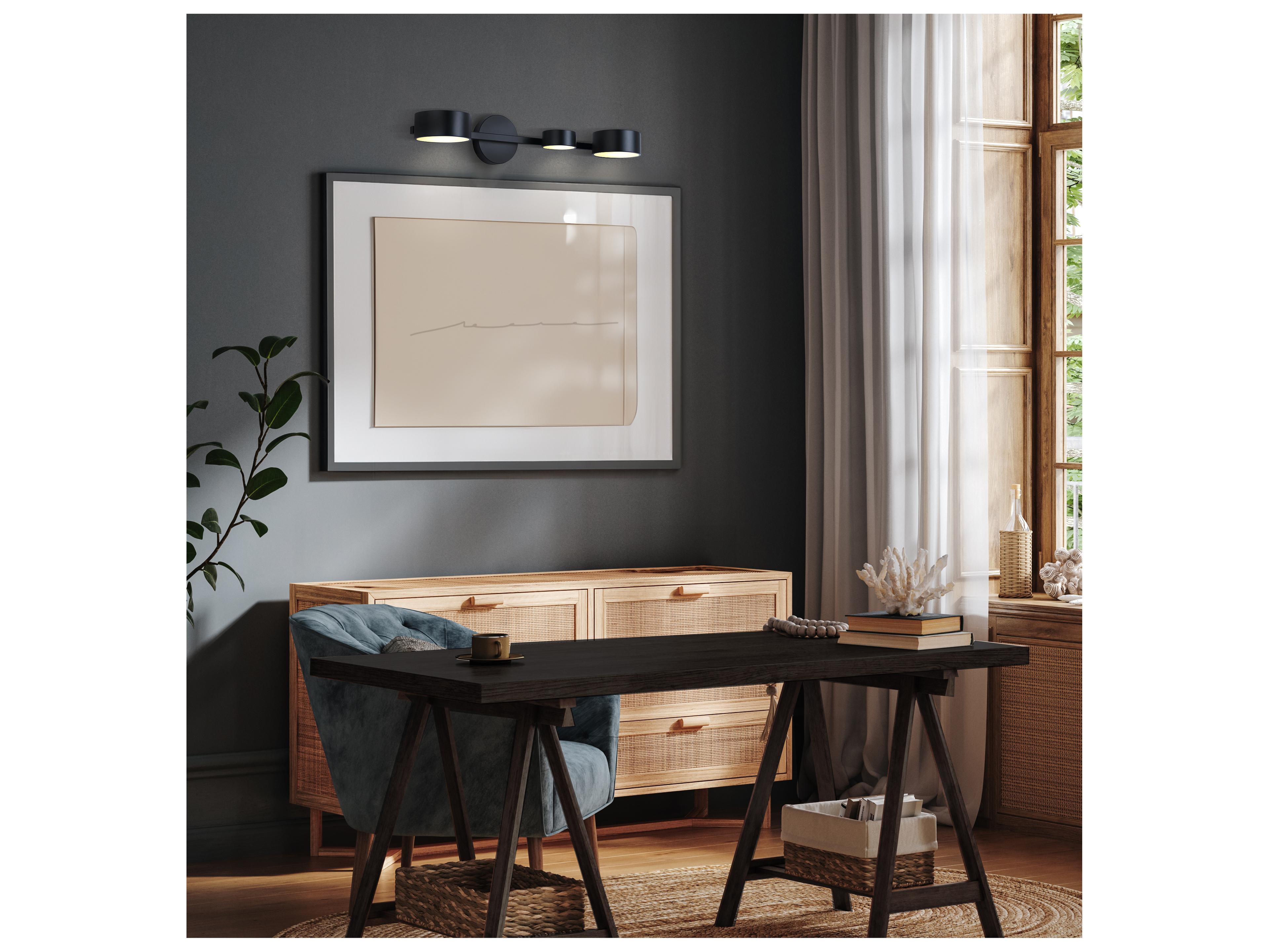 Canarm Montgomery 3 -light Black LED Wall Sconce