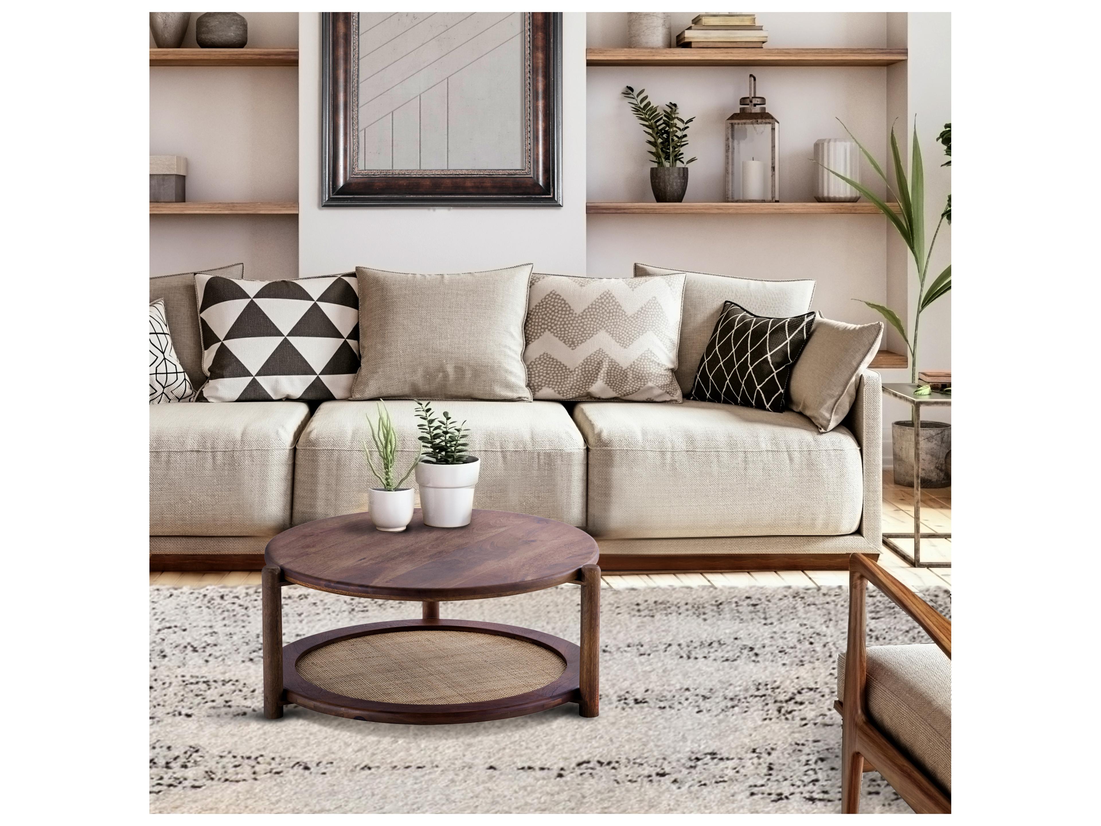 Canarm Garam Round Wood End Table