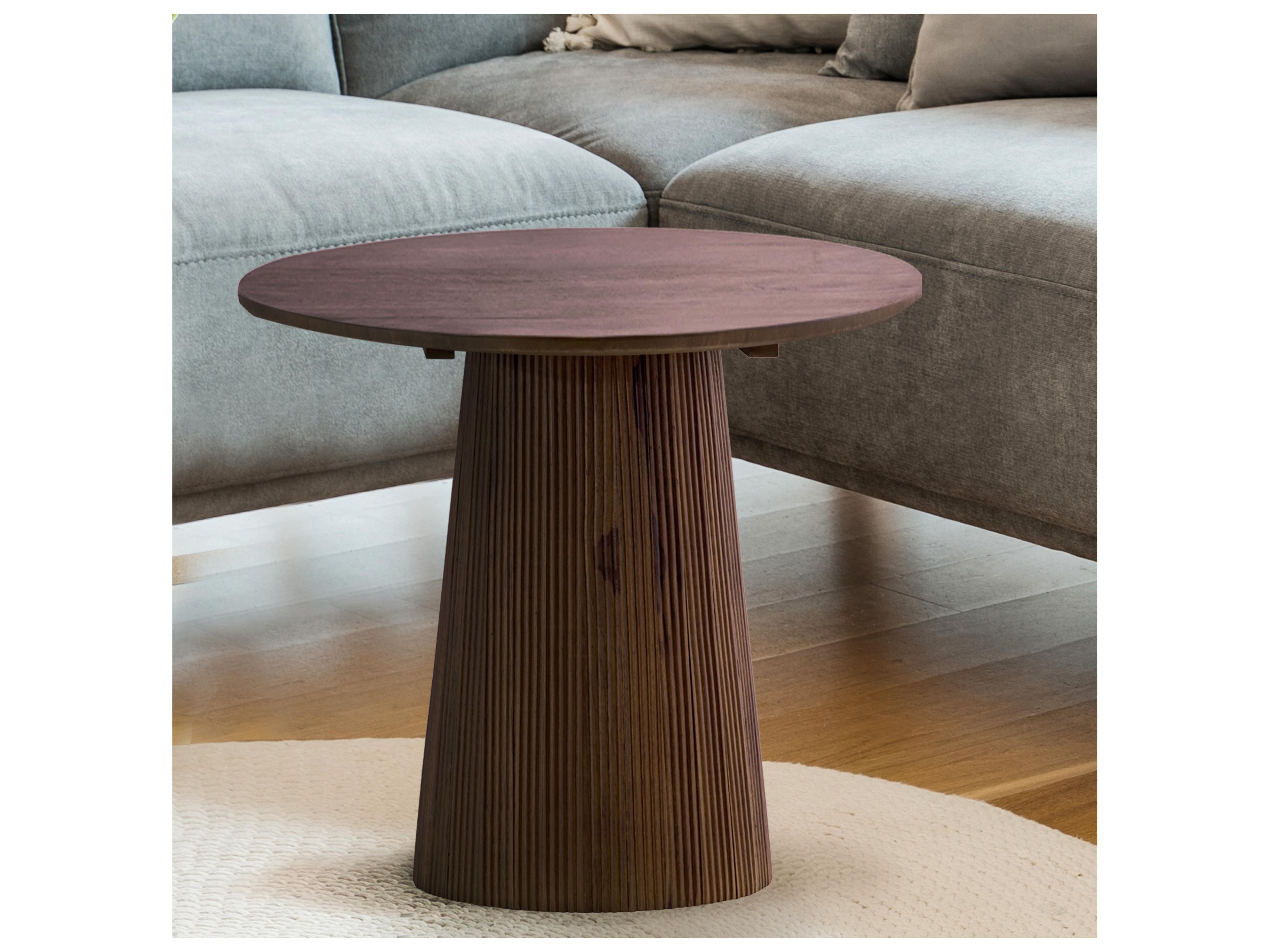 Canarm Madhy Round Wood End Table