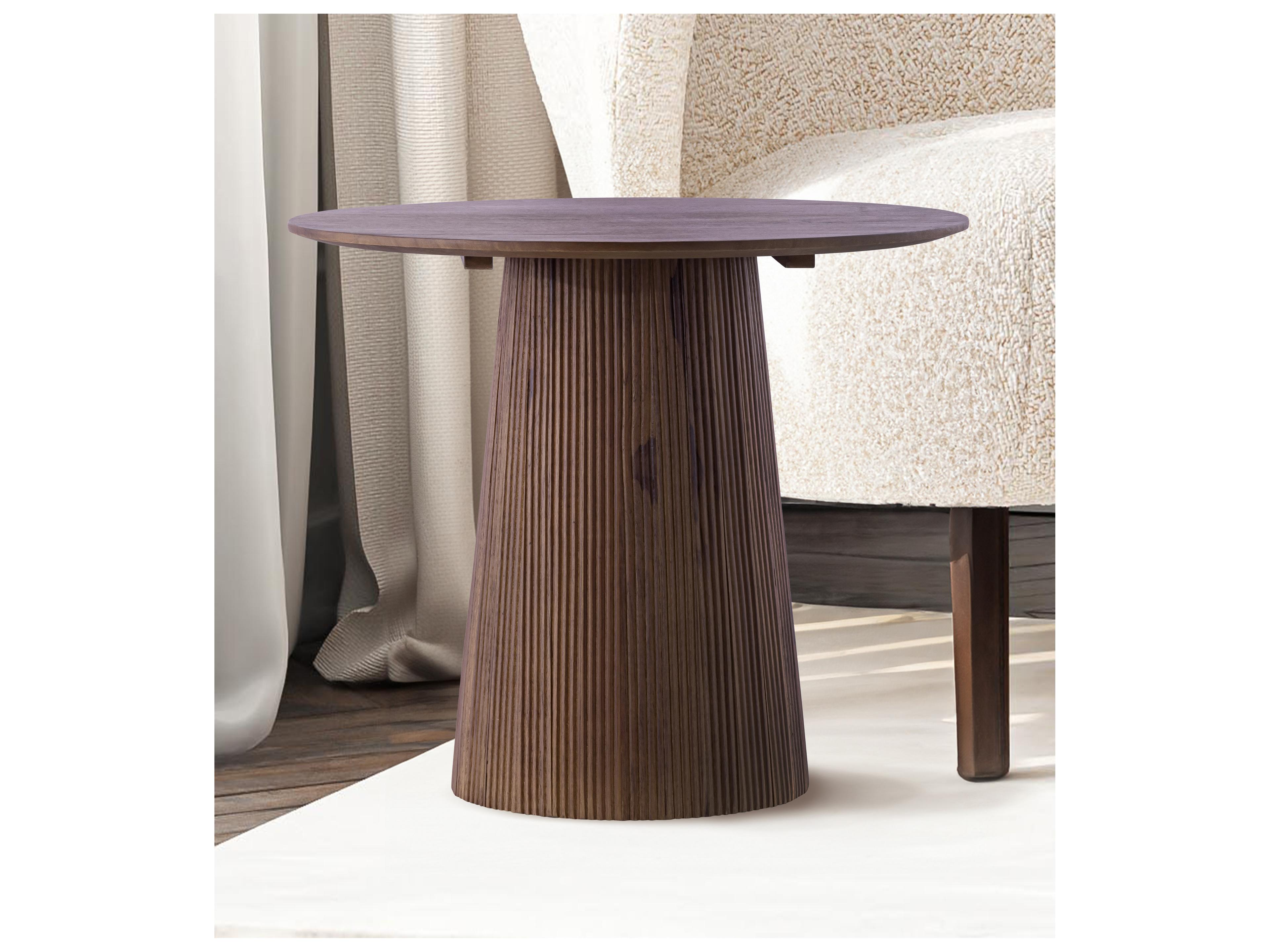 Canarm Madhy Round Wood End Table