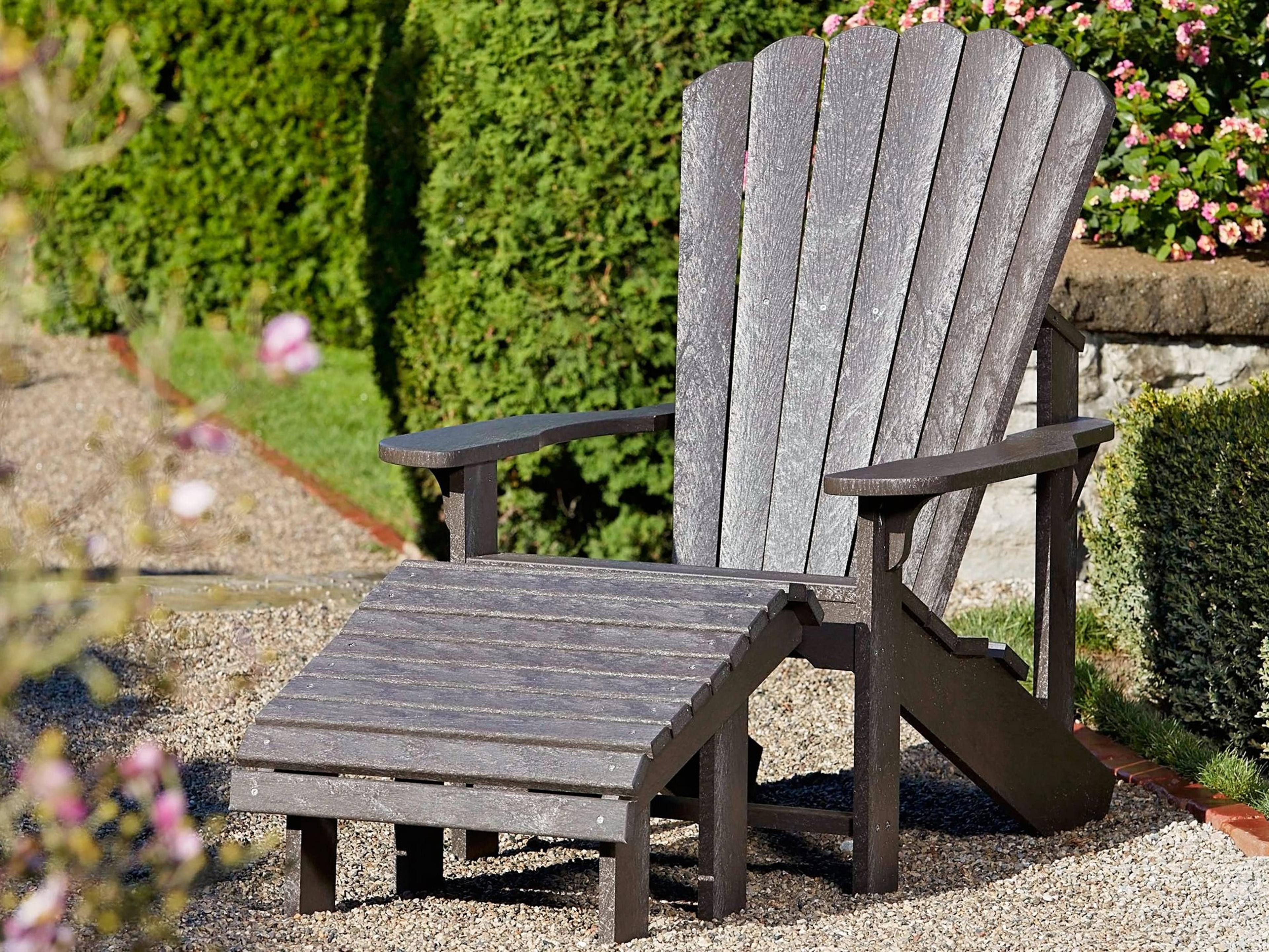 Capterra Casual Recycled Plastic Adirondack and Ottoman Set