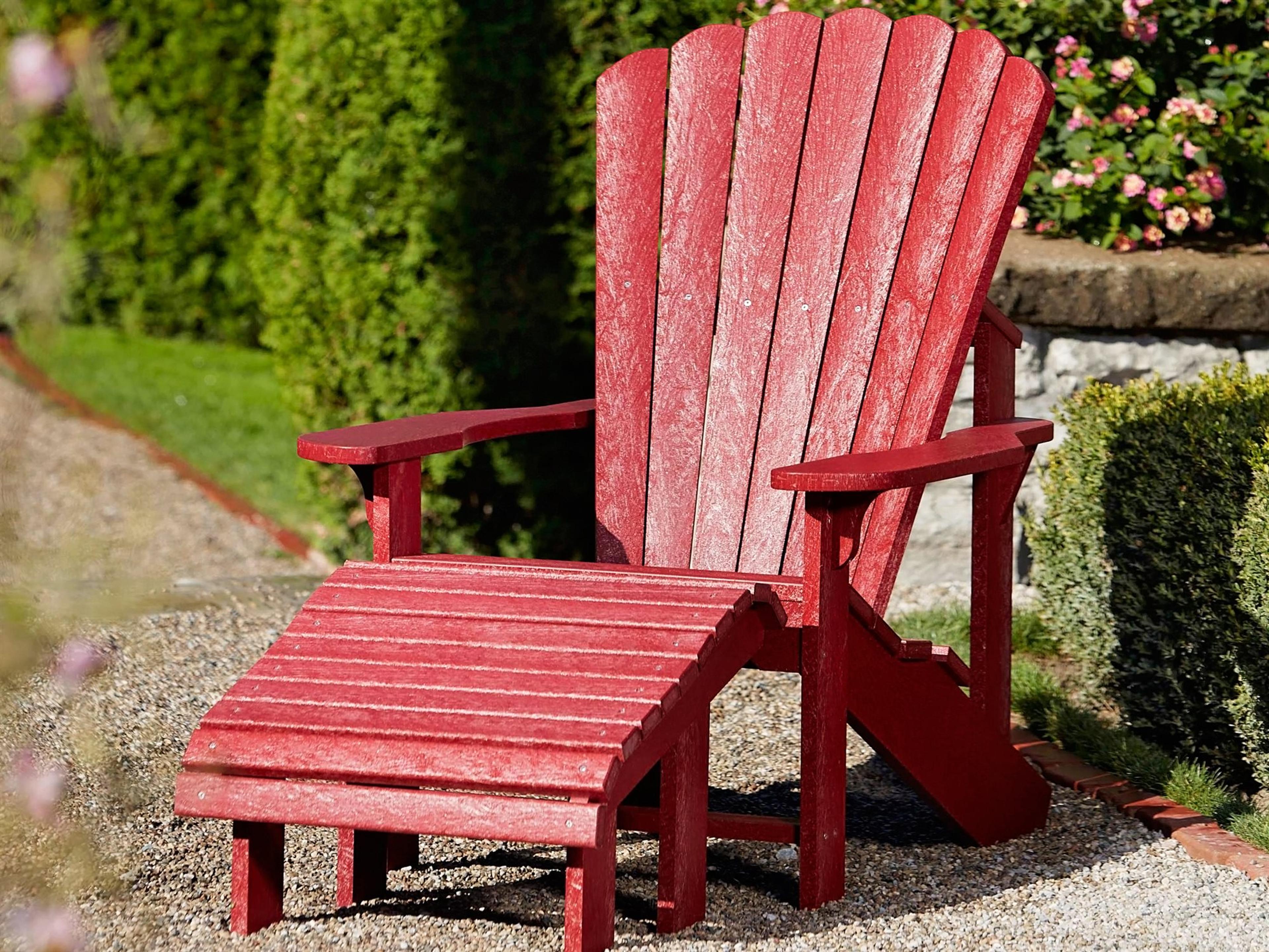 Capterra Casual Recycled Plastic Adirondack and Ottoman Set