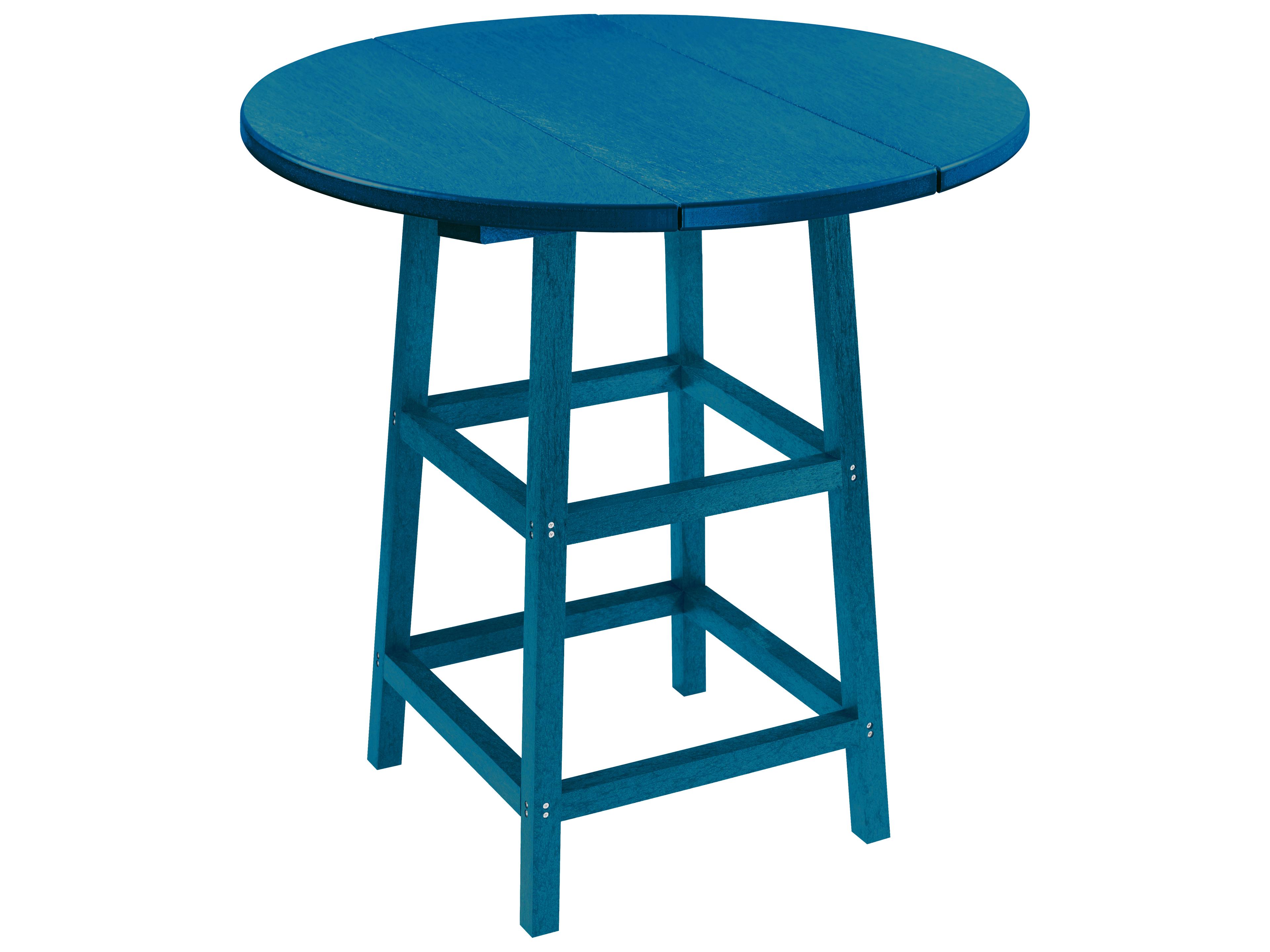 Capterra Casual Recycled Plastic Round Outdoor Bar Table