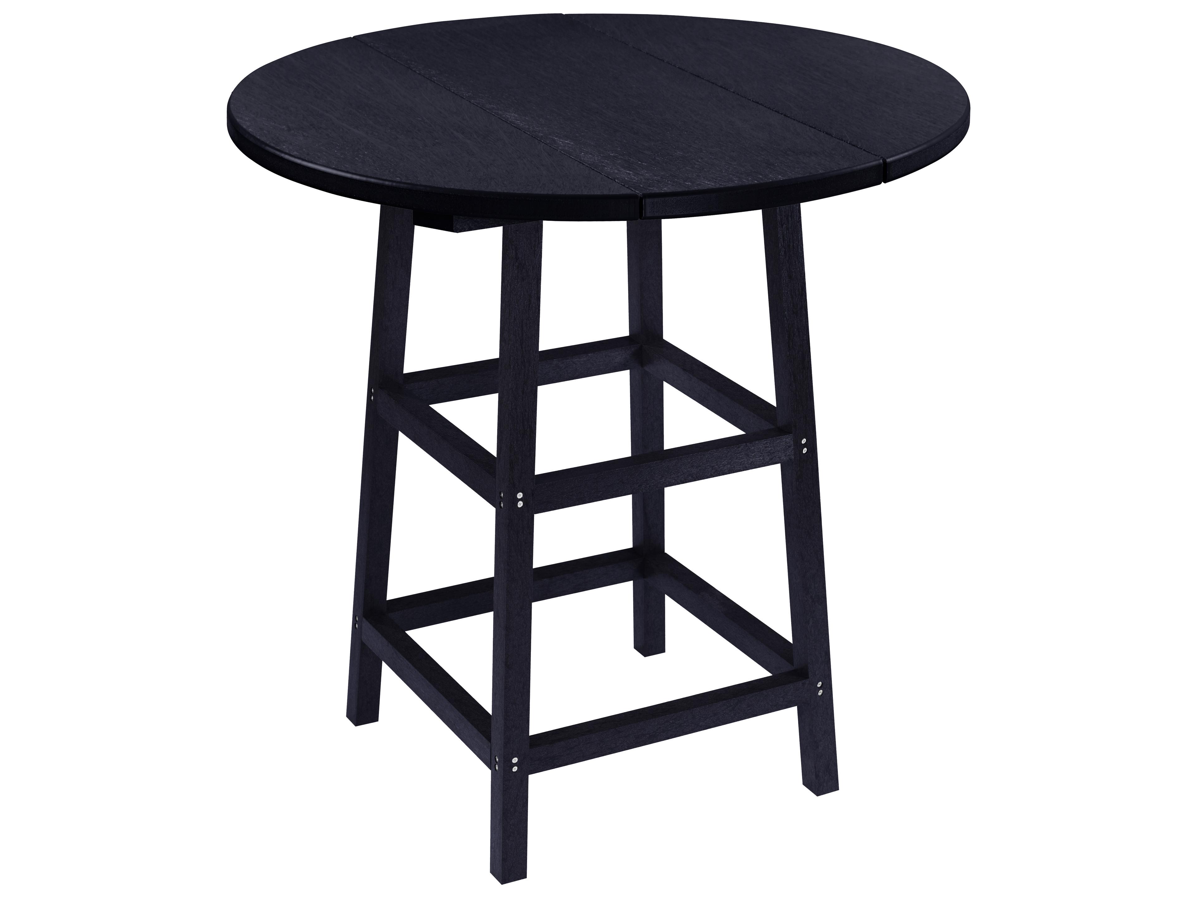 Capterra Casual Recycled Plastic Round Outdoor Bar Table
