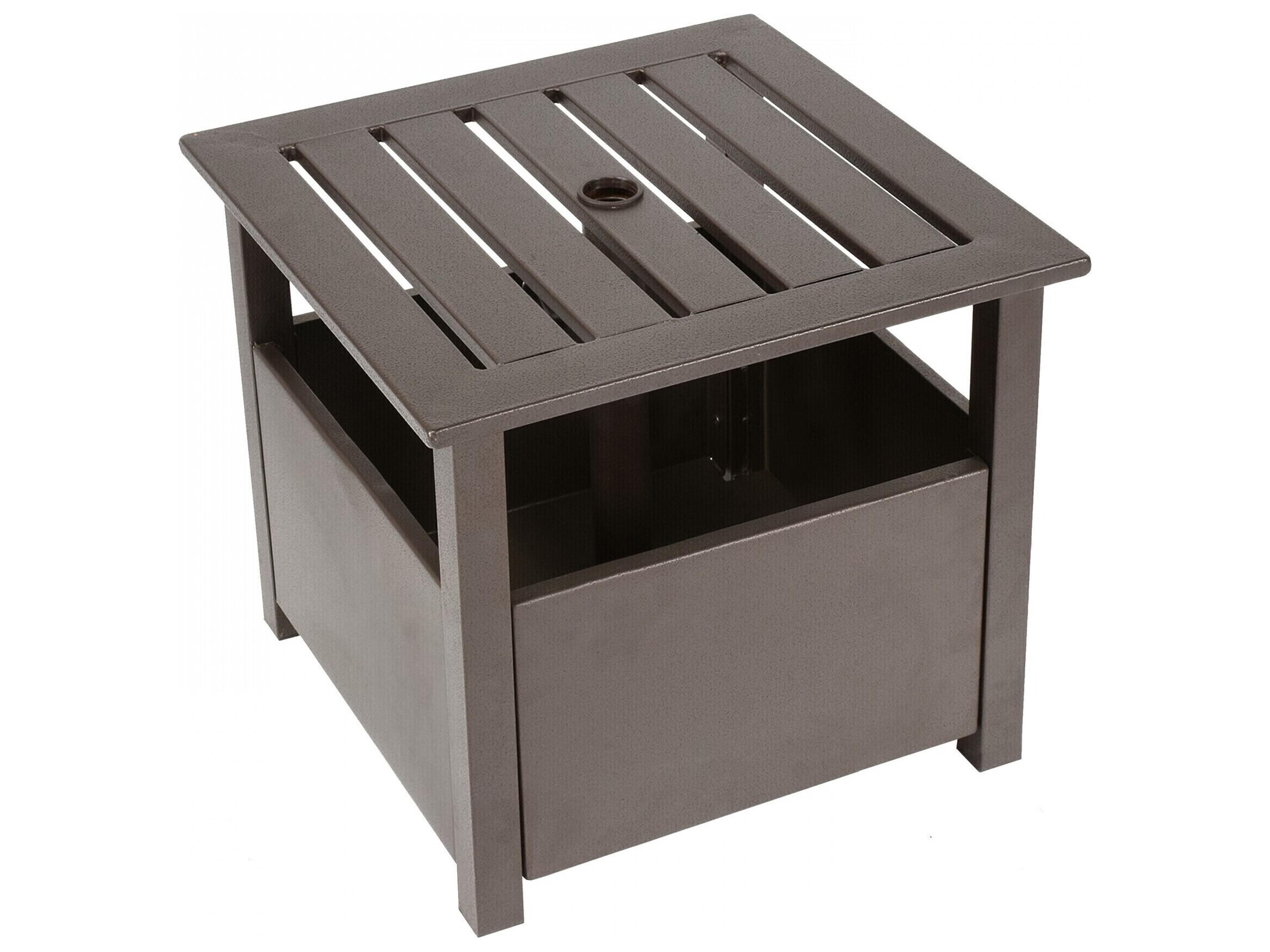 California Umbrella Quick Ship Sunmaster Series Square Umbrella Patio Side Table