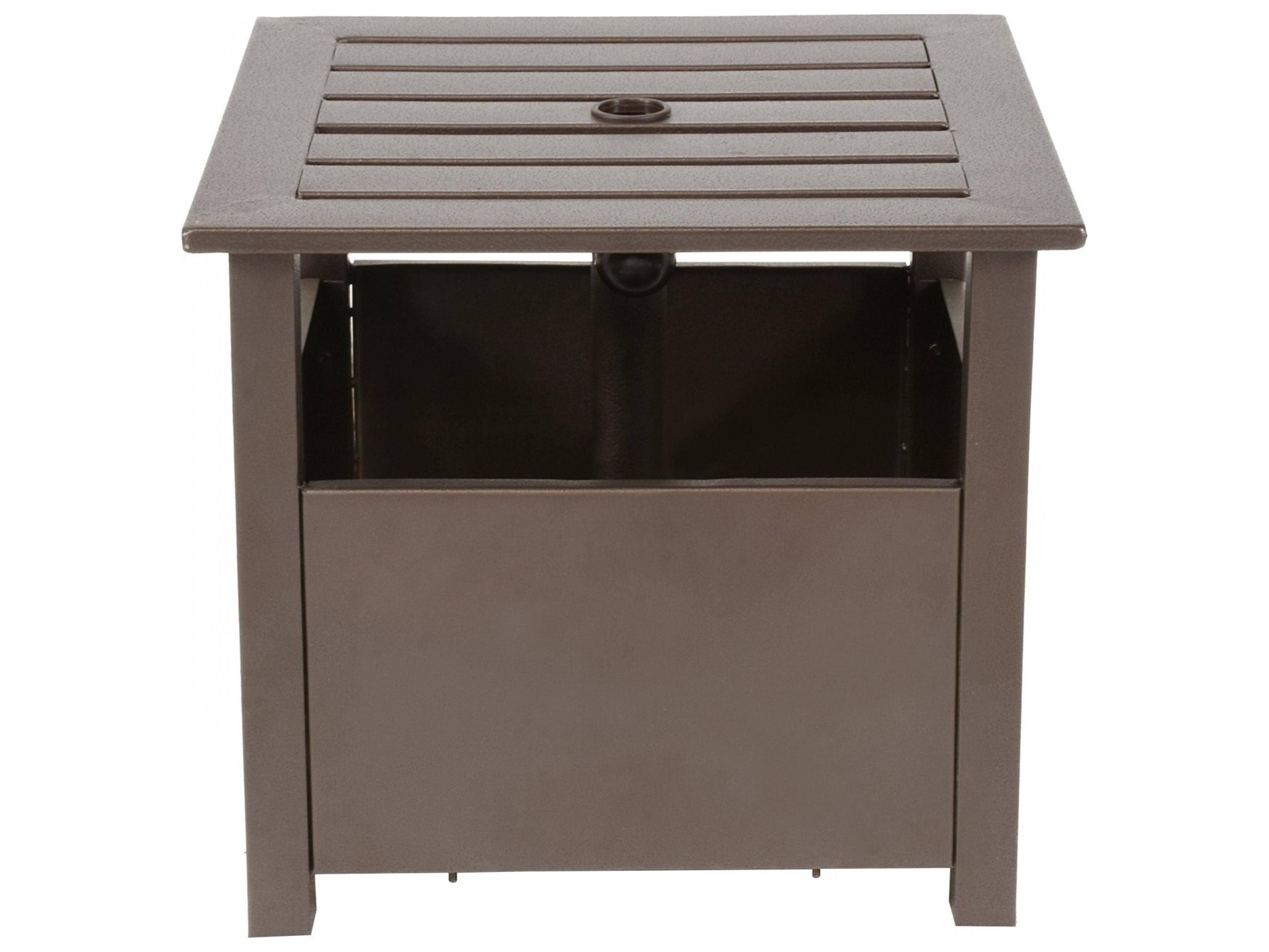 California Umbrella Quick Ship Sunmaster Series Square Umbrella Patio Side Table