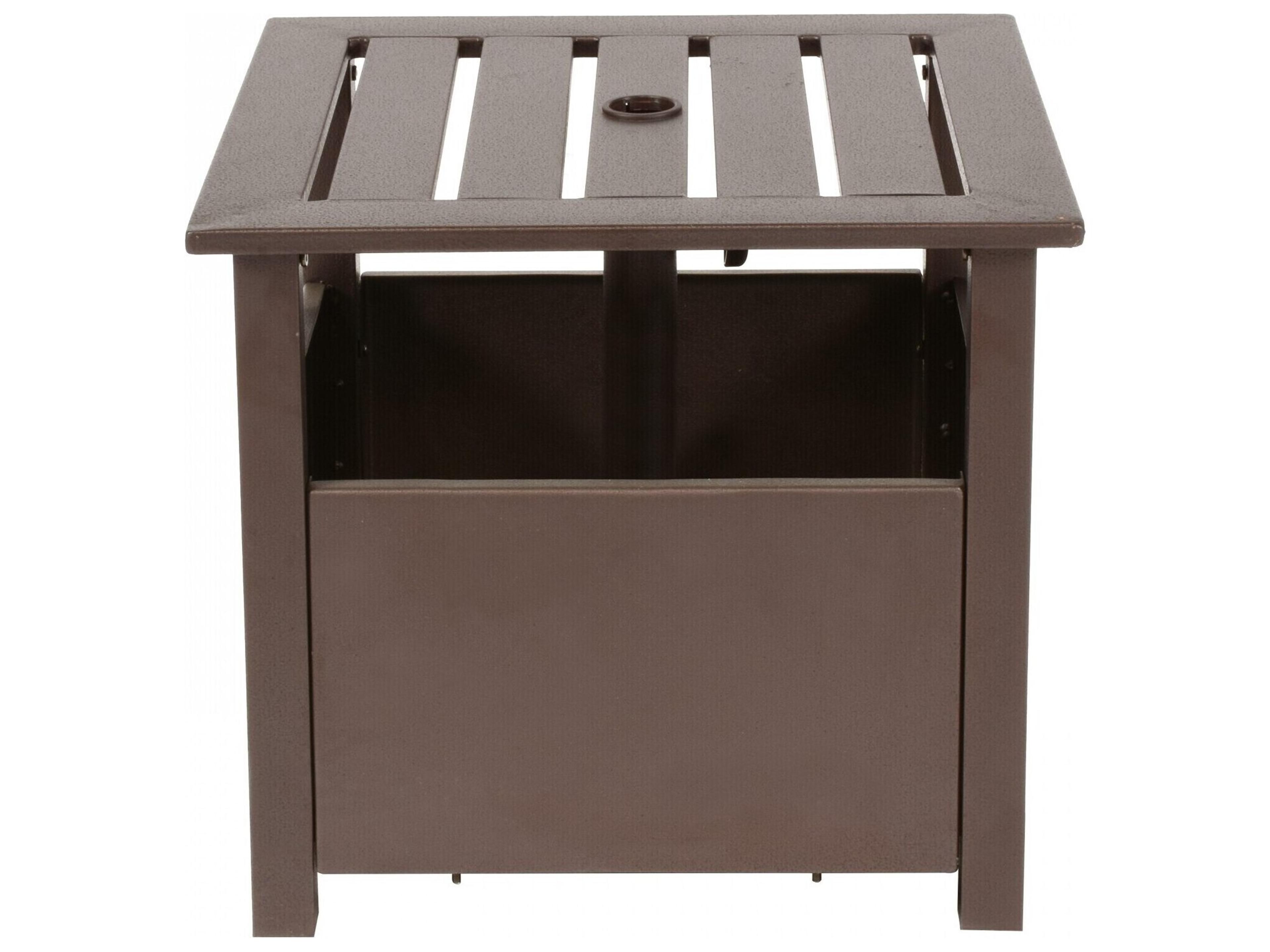 California Umbrella Quick Ship Sunmaster Series Square Umbrella Patio Side Table