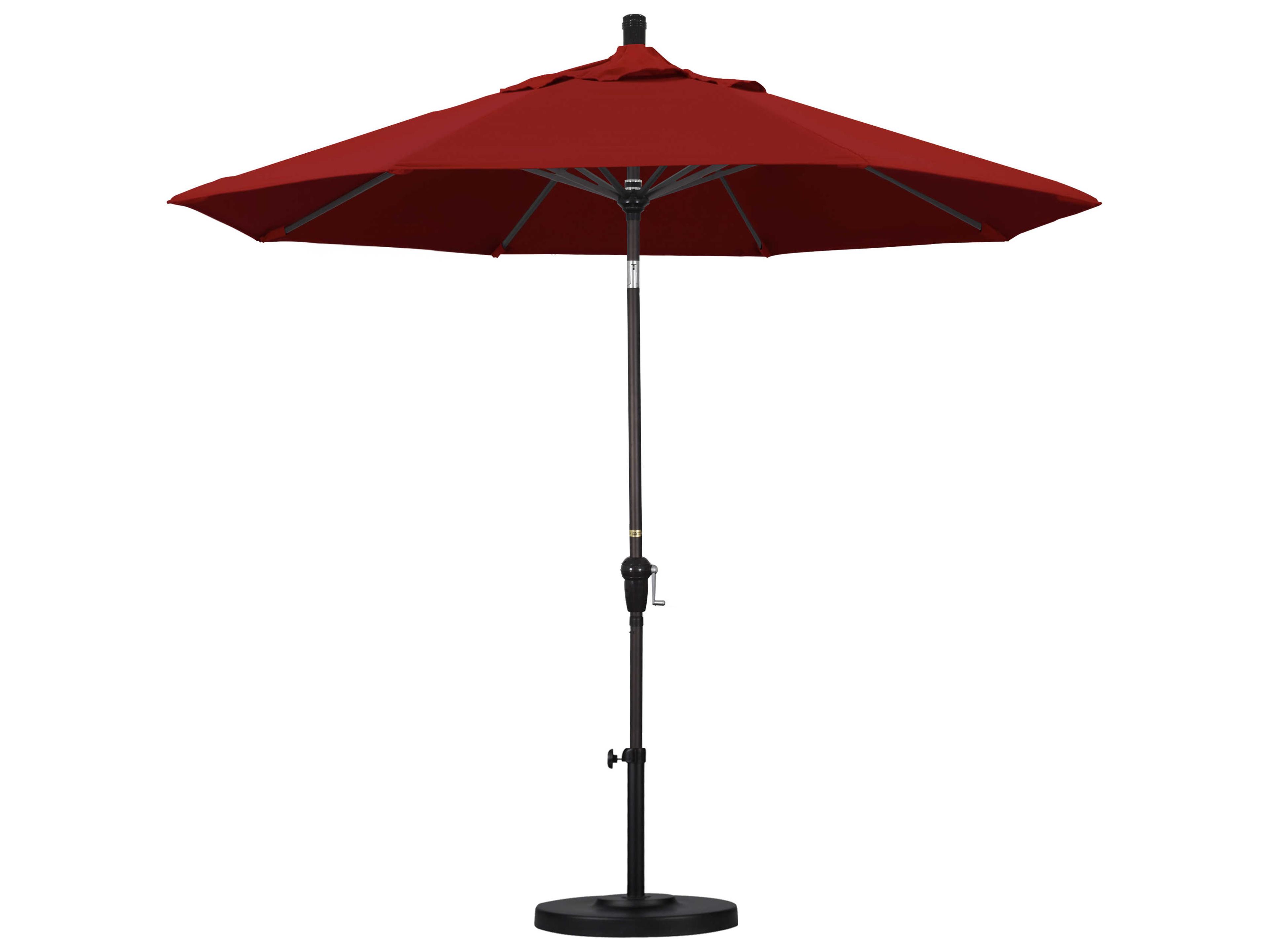 California Patio Umbrella Custom Sunset Series 9 Foot Octagon Market Aluminum Patio Umbrella with Crank Lift System