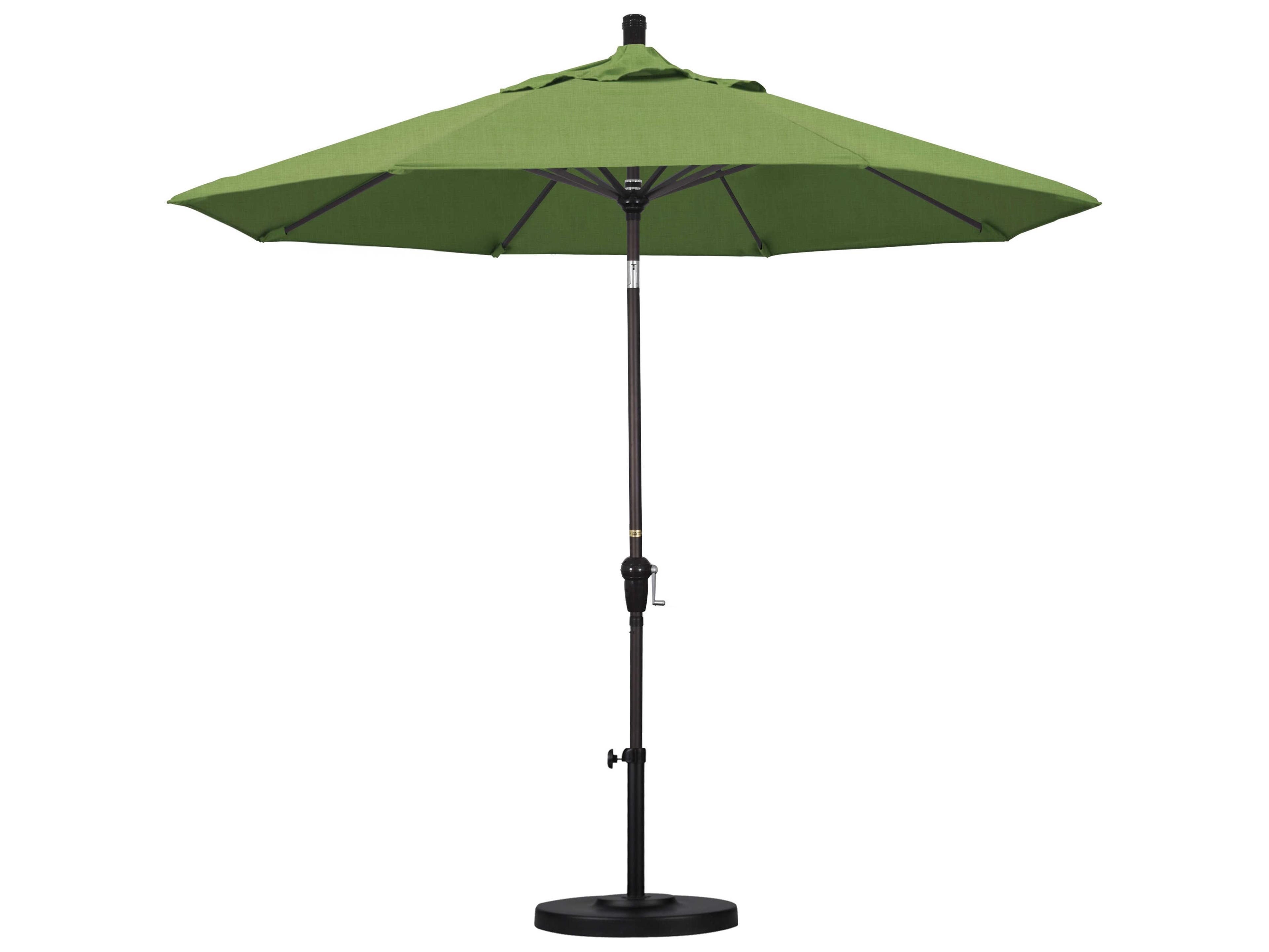 California Patio Umbrella Custom Sunset Series 9 Foot Octagon Market Aluminum Patio Umbrella with Crank Lift System