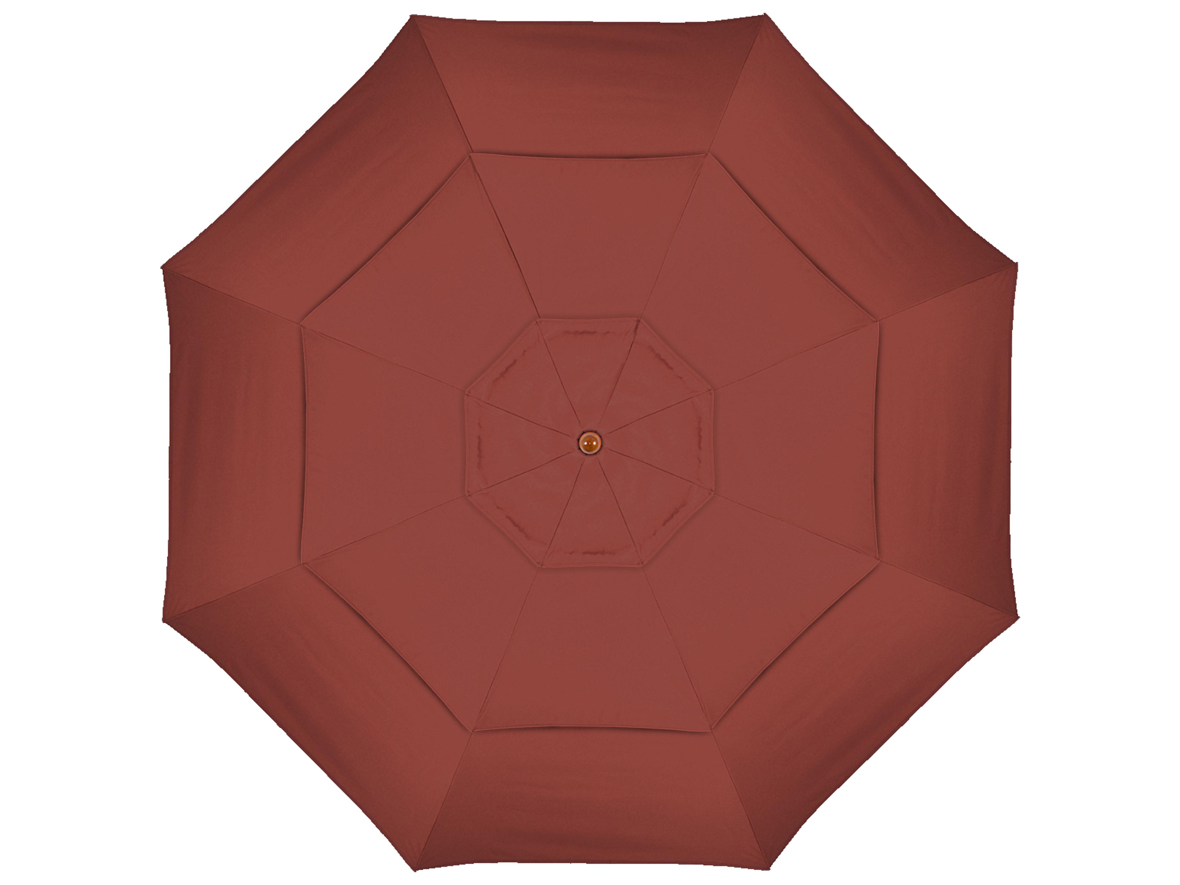 California Outdoor Patio Umbrella Quick Ship Madera Series Faux Wood Aluminum Market 11 Foot Octagon Pulley Lift Outdoor Patio Umbrella