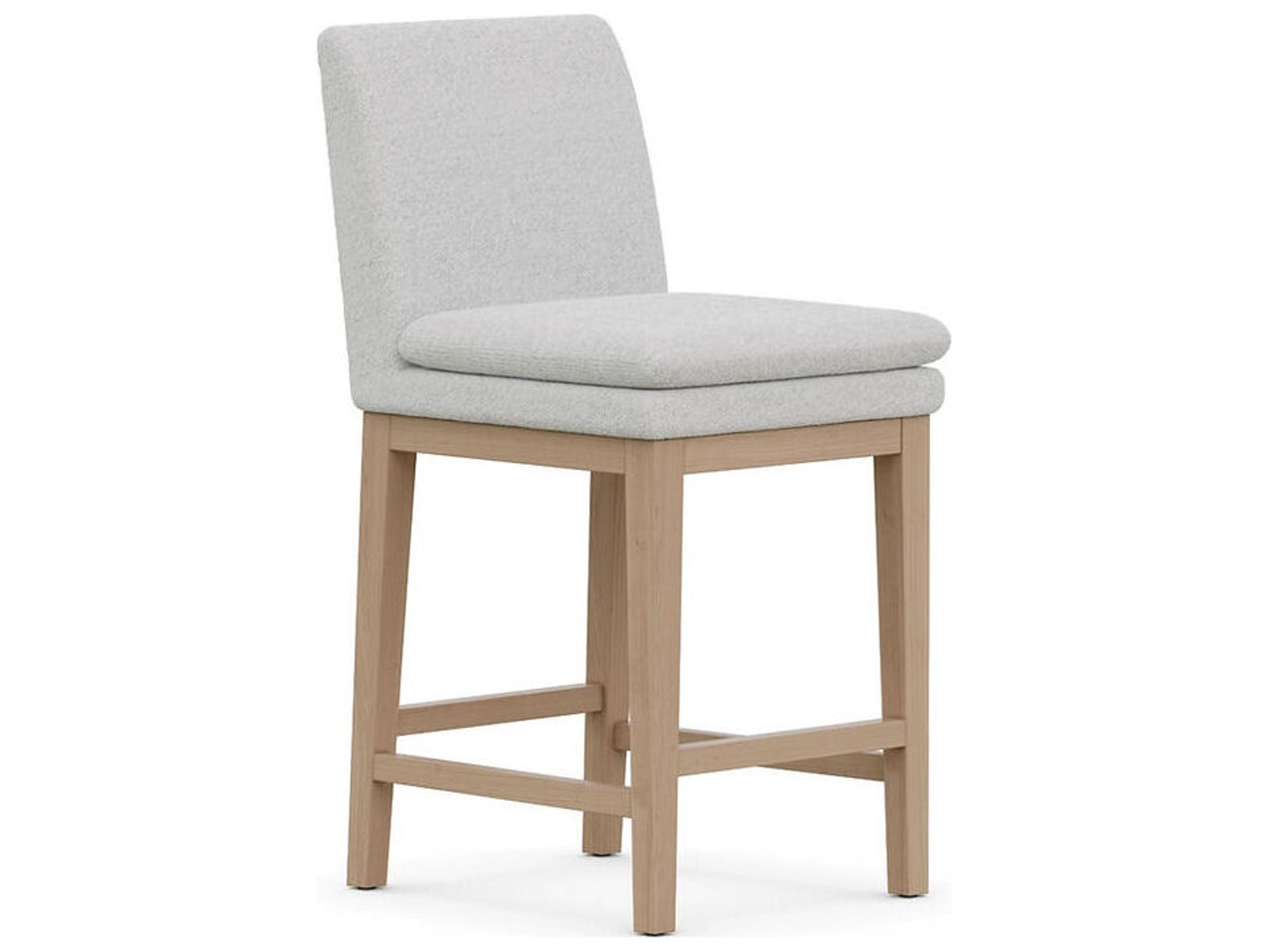 Chandler Upholstered Oak Wood Counter Stool
