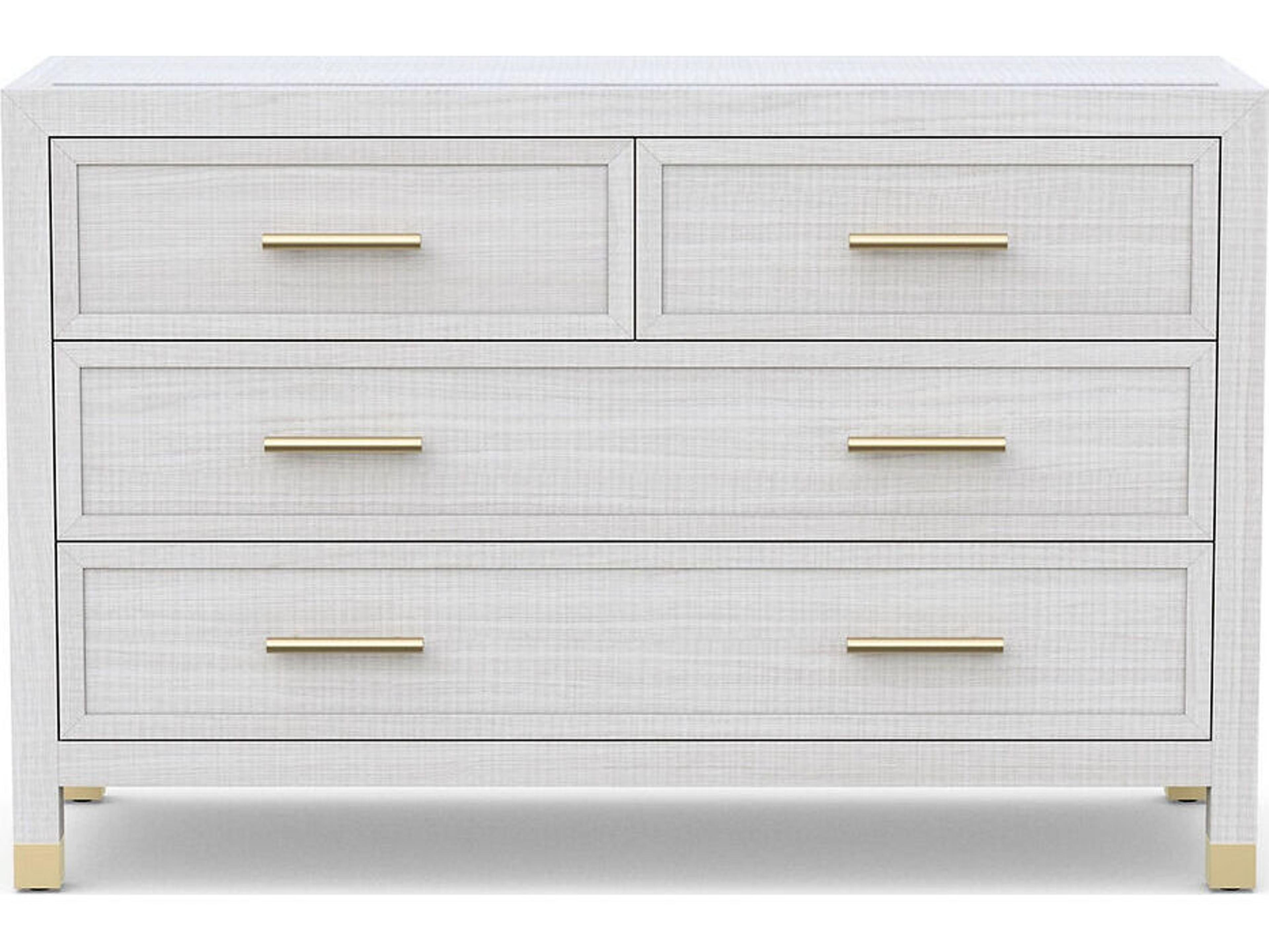Case & Canvas Corpus 4-Drawers Beach White Poplar Wood Dresser