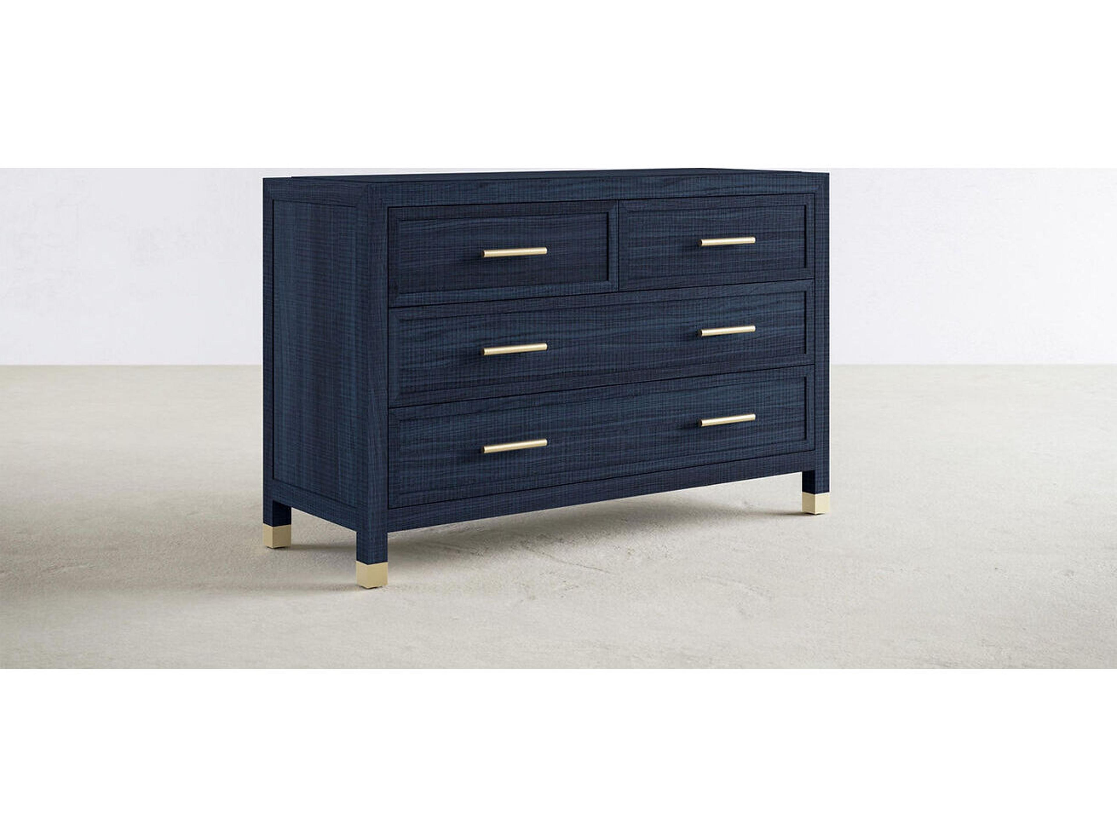 Case & Canvas Corpus 4-Drawers Blue Poplar Wood Dresser