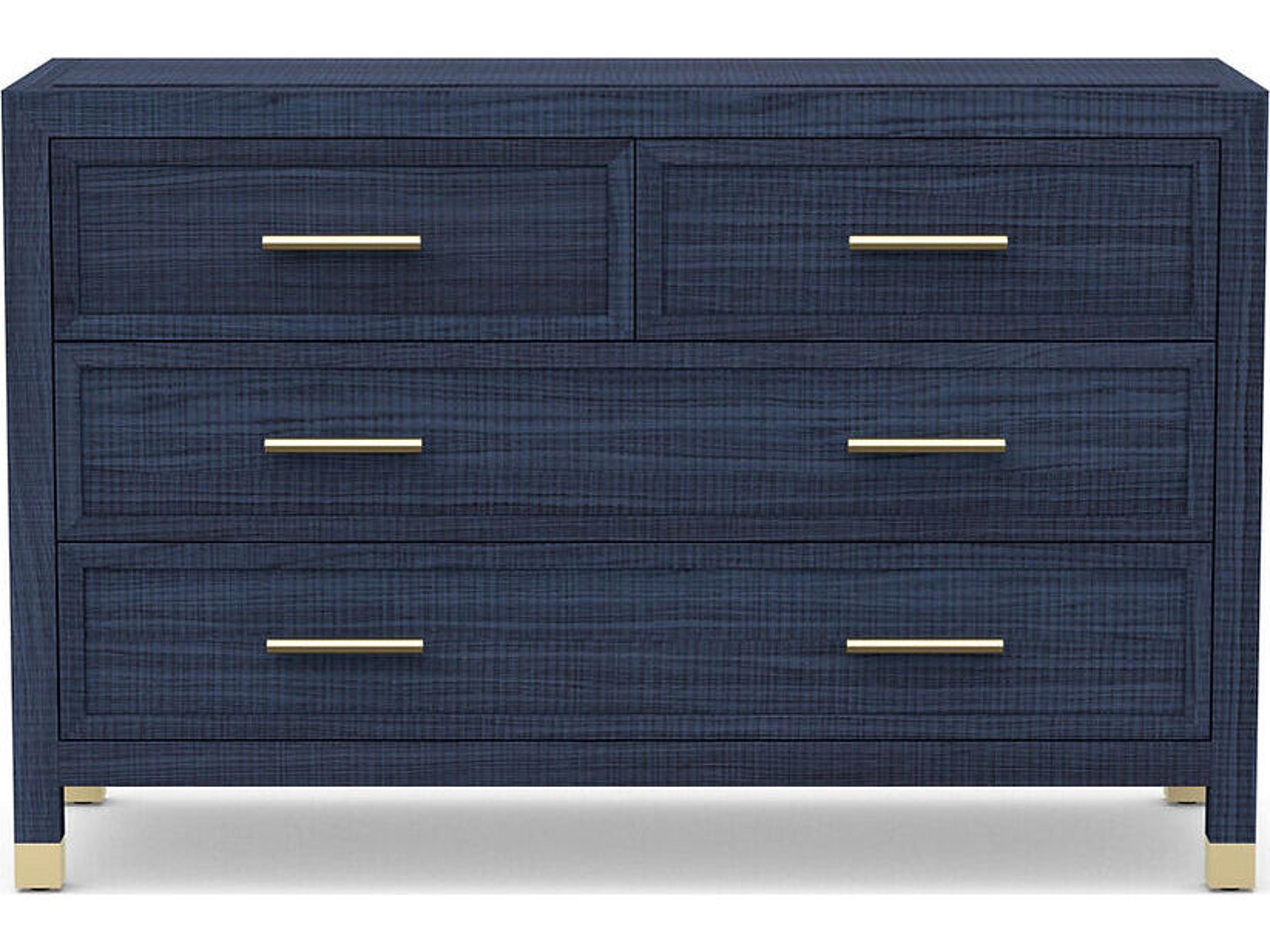 Case & Canvas Corpus 4-Drawers Blue Poplar Wood Dresser