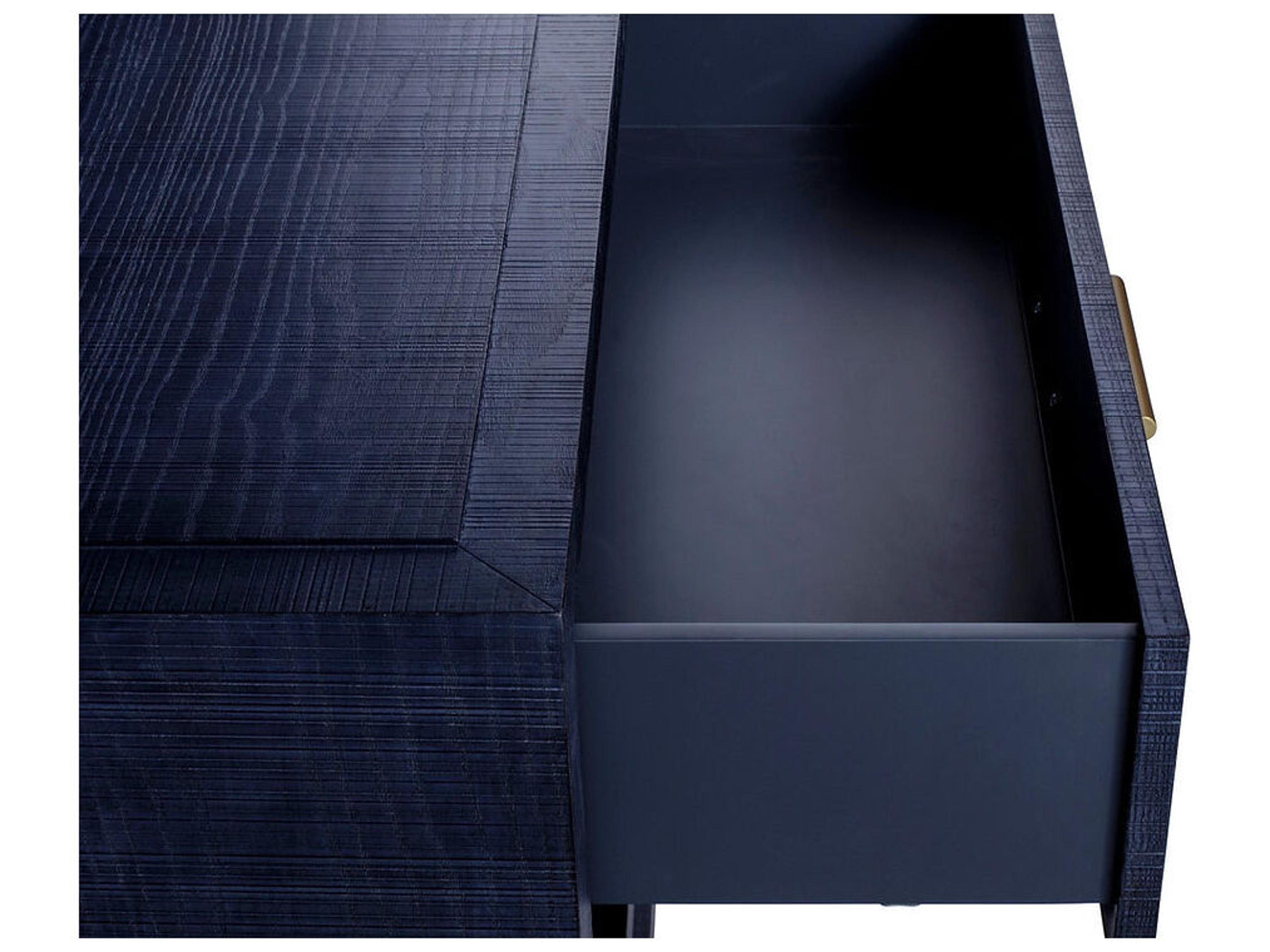 Case & Canvas Corpus 1-Drawer Blue Poplar Wood Nightstand