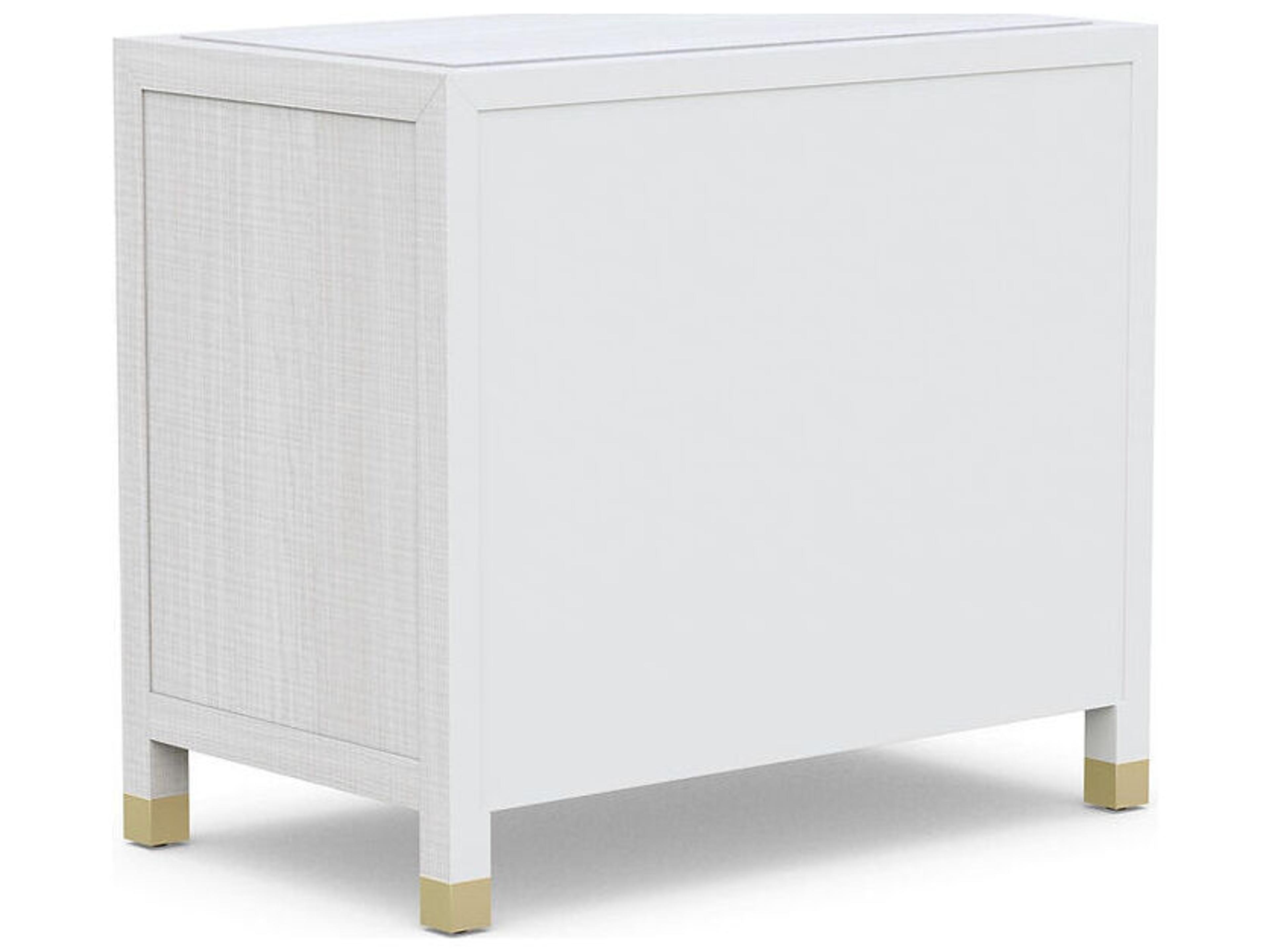 Case & Canvas Corpus 3-Drawers Beach White Poplar Wood Nightstand