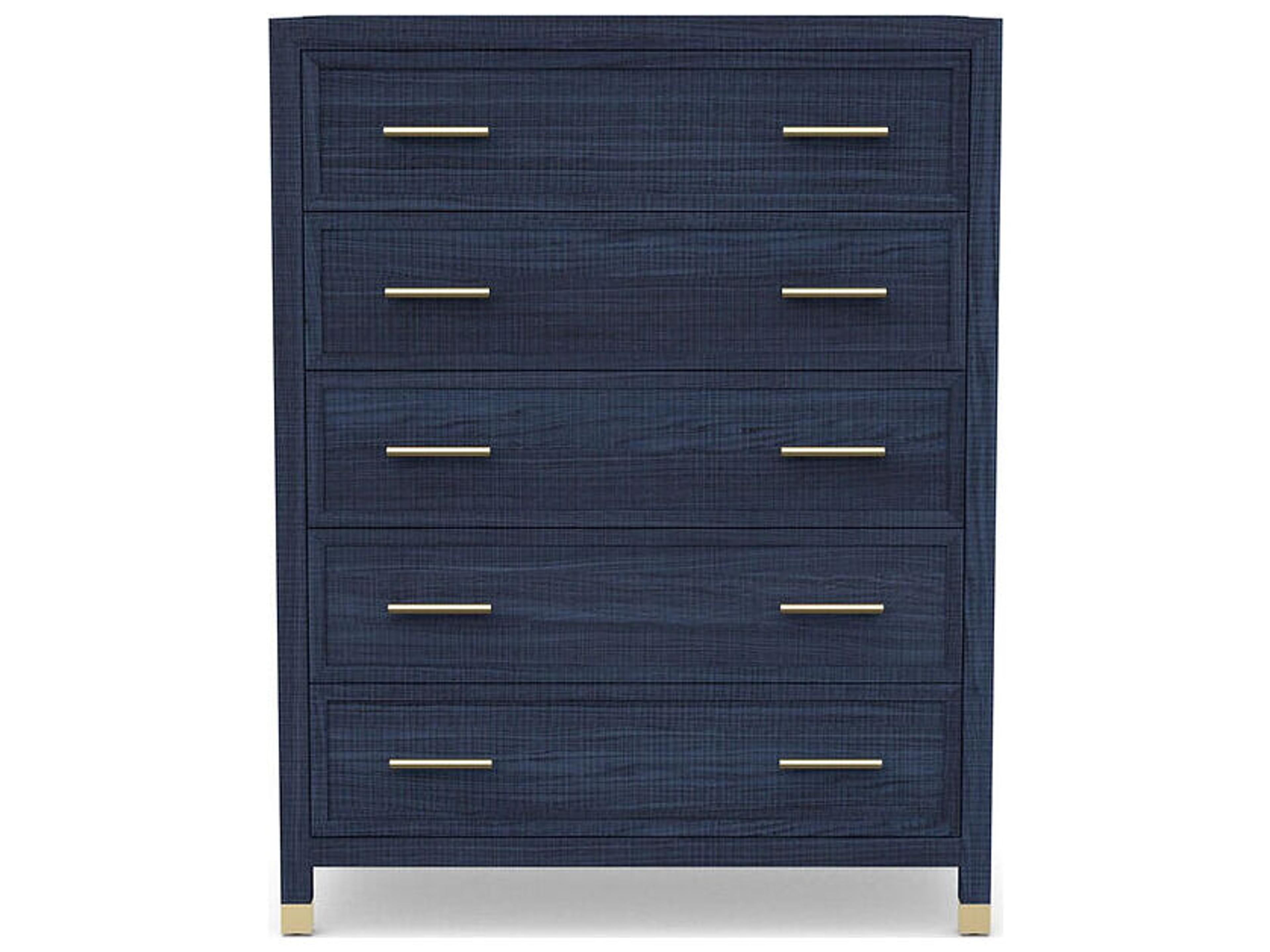 Case & Canvas Corpus 5-Drawers Blue Poplar Wood Dresser
