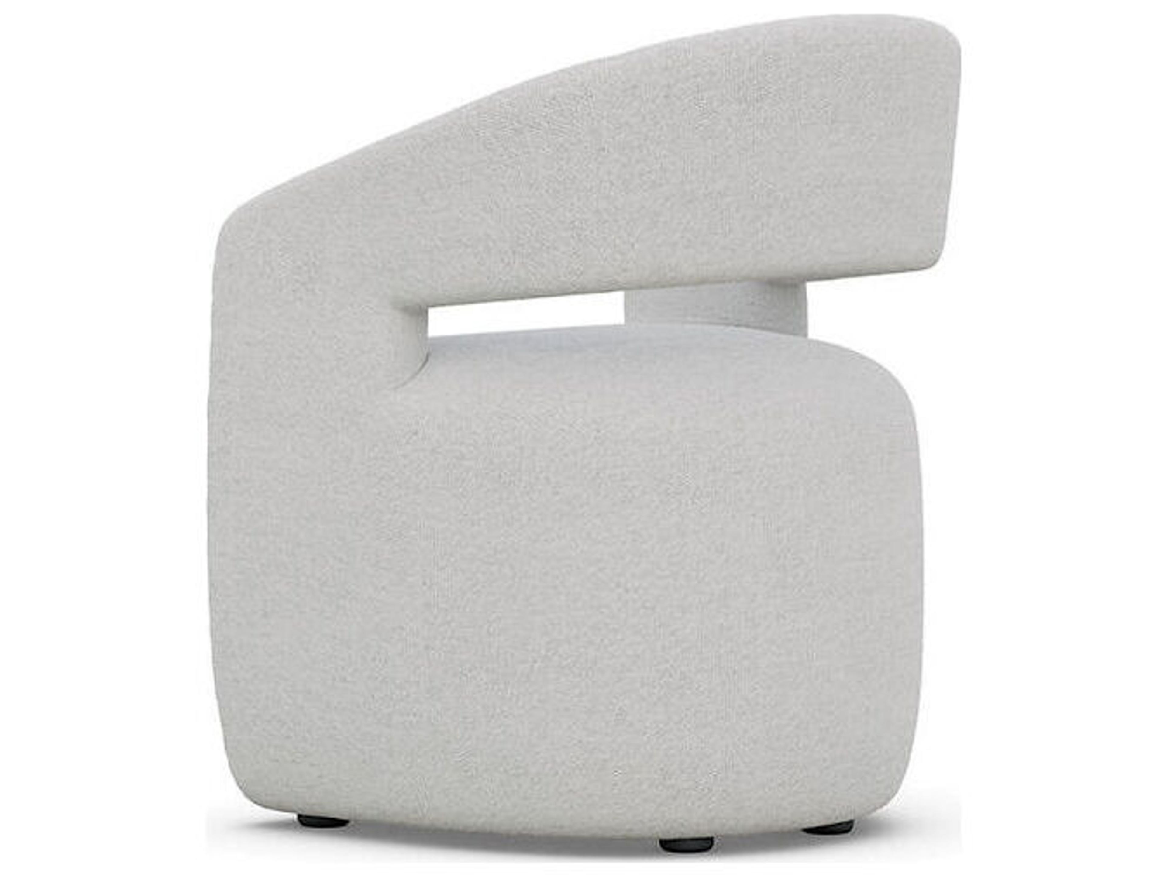 Case & Canvas Covington Pine Wood Gray Upholstered Arm Dining Chair