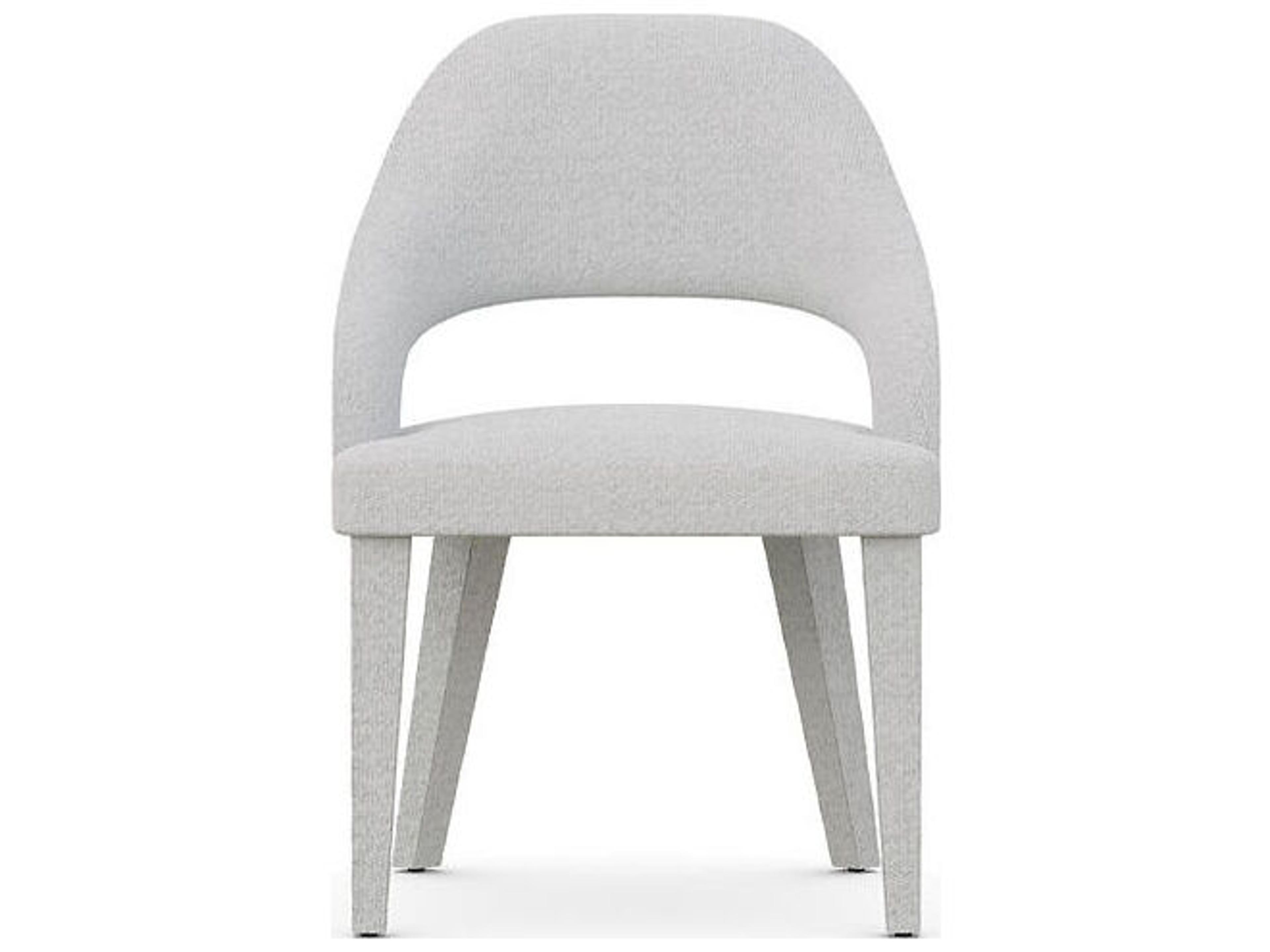 Case & Canvas Dayton Birch Wood Gray Upholstered Side Dining Chair