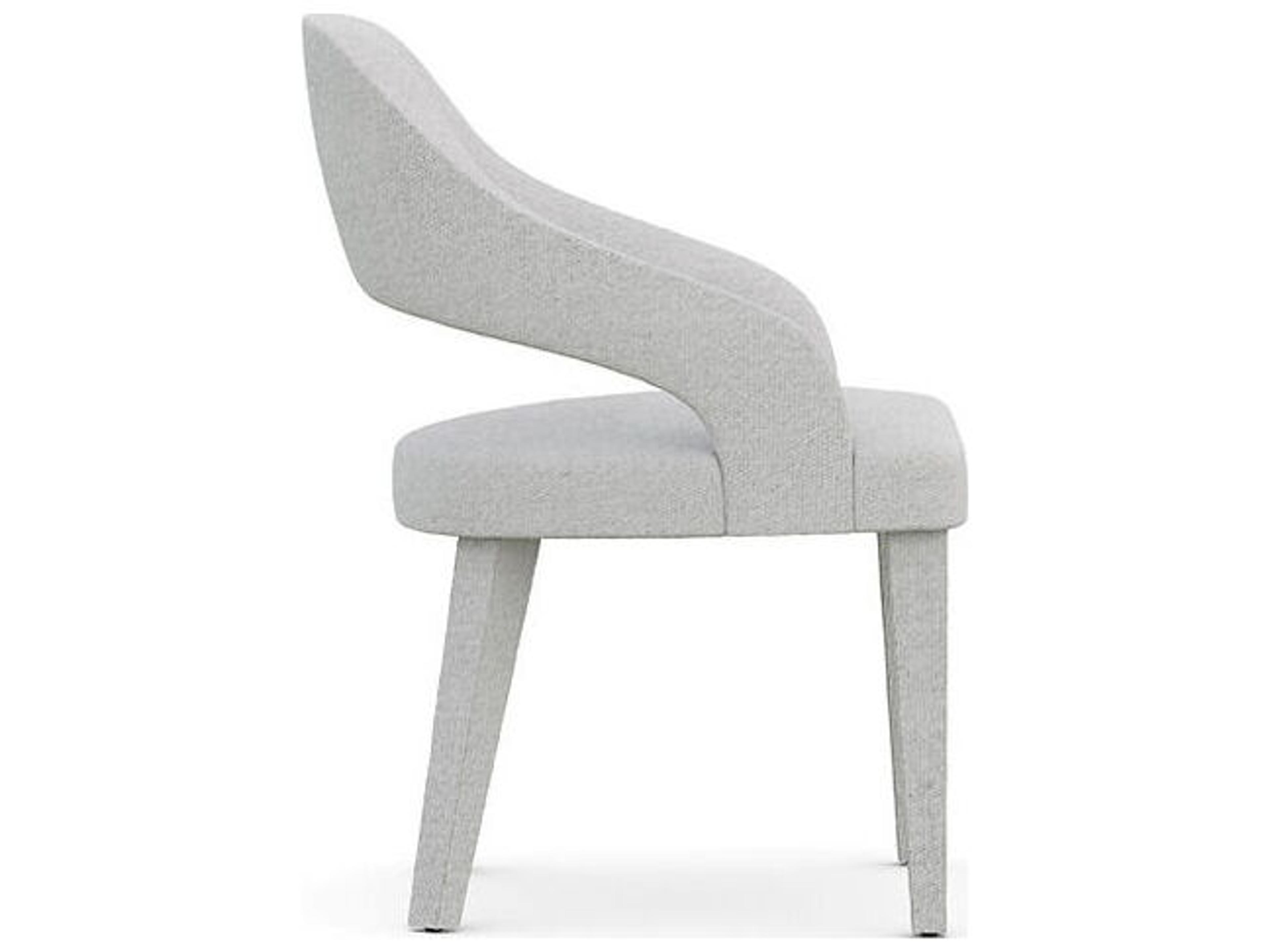 Case & Canvas Dayton Birch Wood Gray Upholstered Side Dining Chair