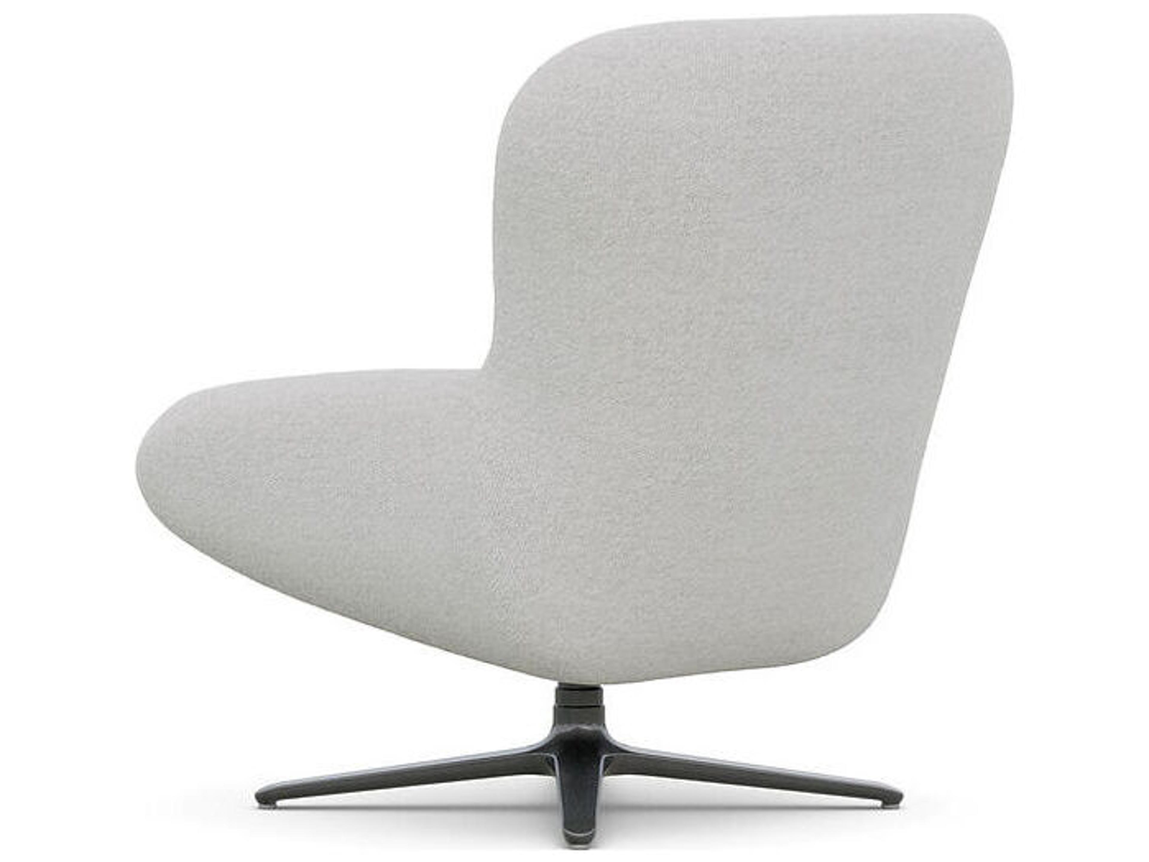 Case & Canvas Lockhart Revolving Gray Fabric Accent Chair