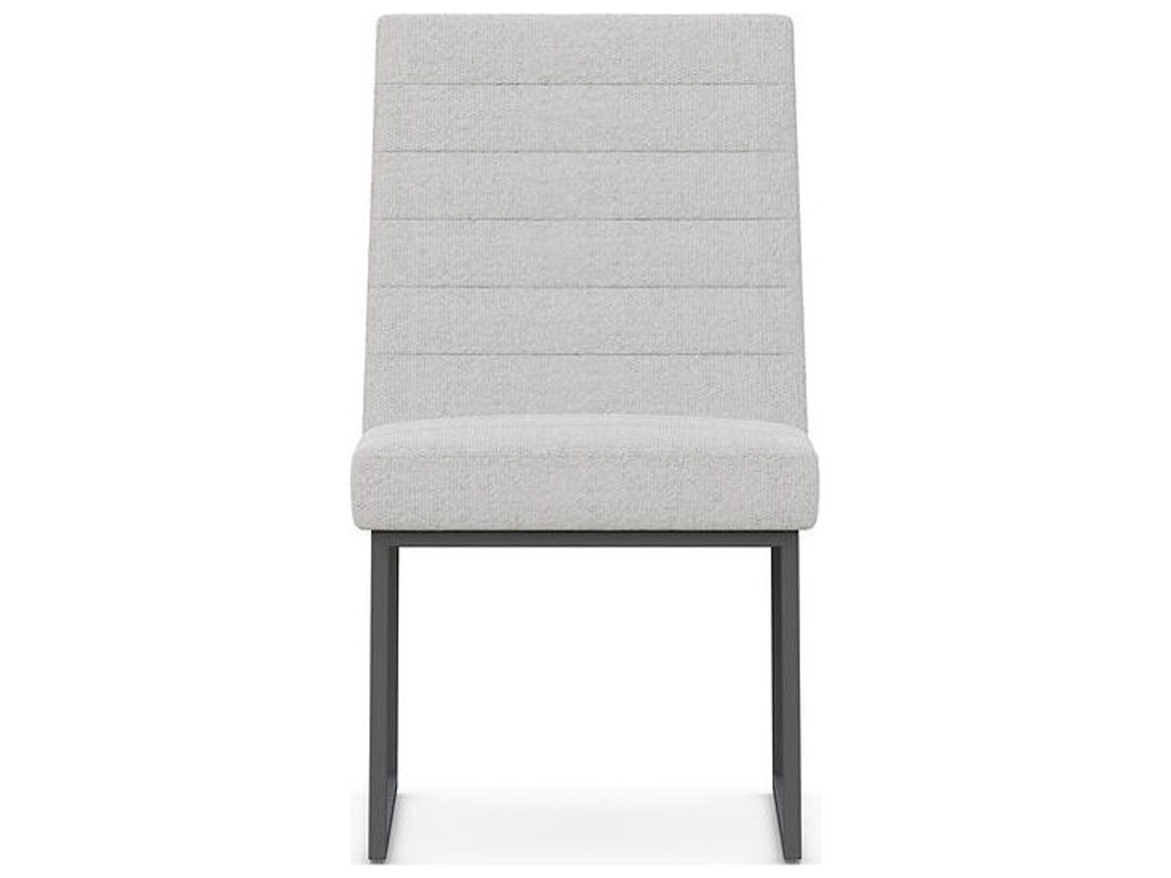 Case & Canvas Mason Ply Wood Gray Upholstered Side Dining Chair