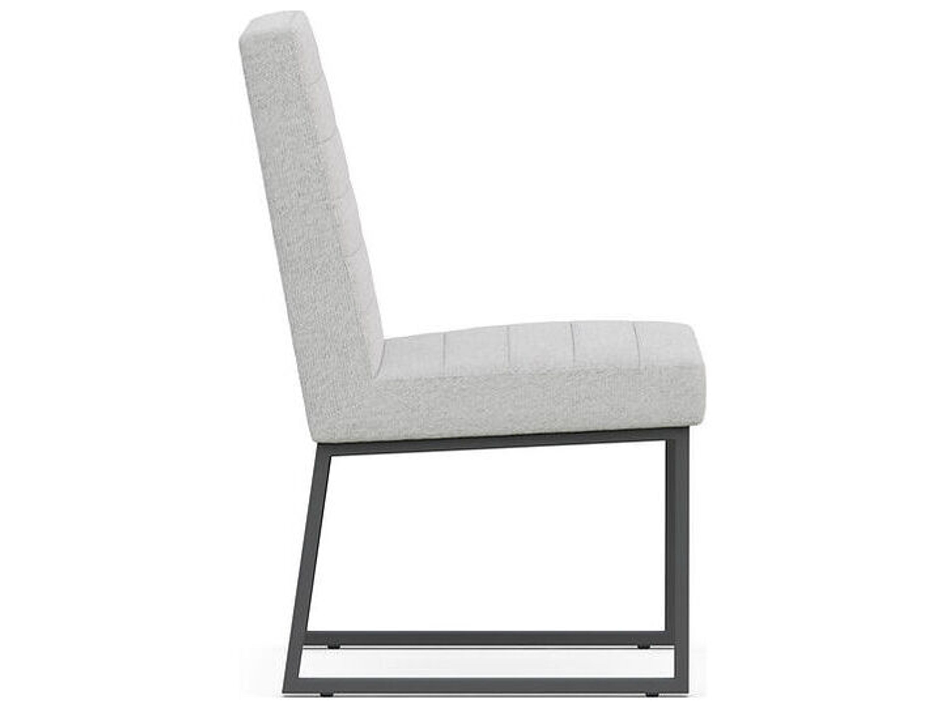 Case & Canvas Mason Ply Wood Gray Upholstered Side Dining Chair