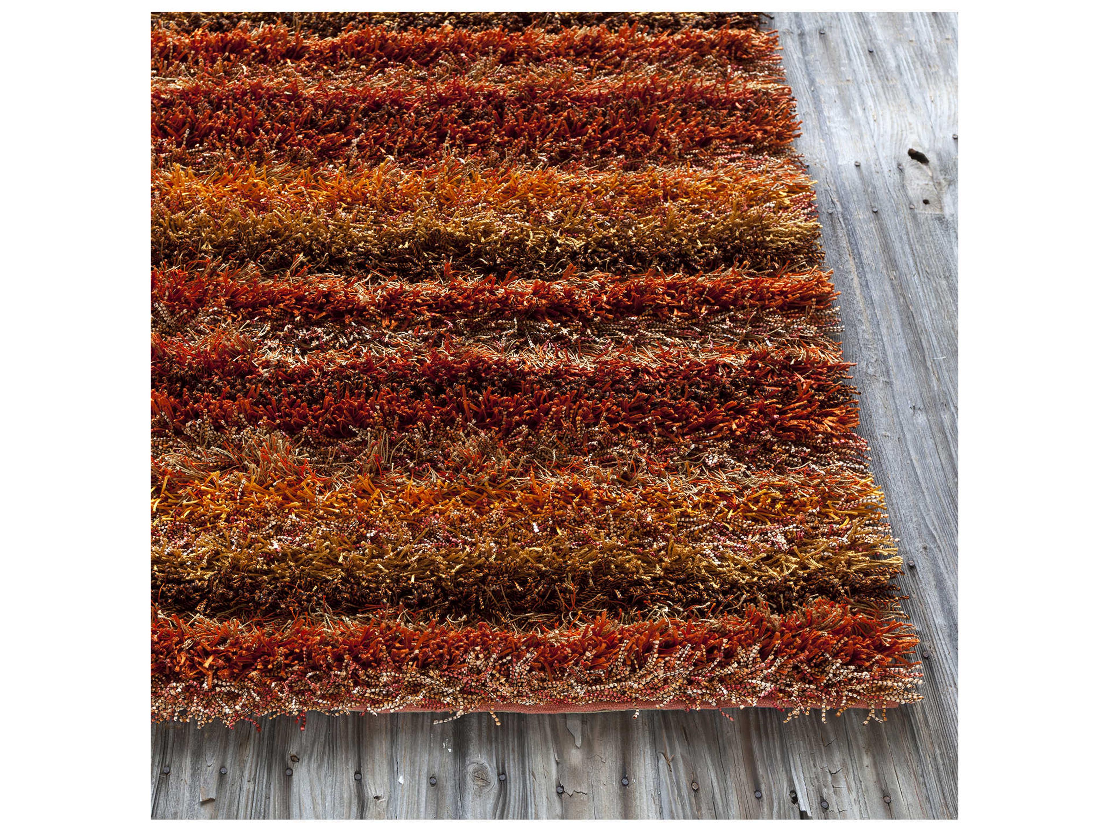 Chandra Kubu Shag Striped Area Rug