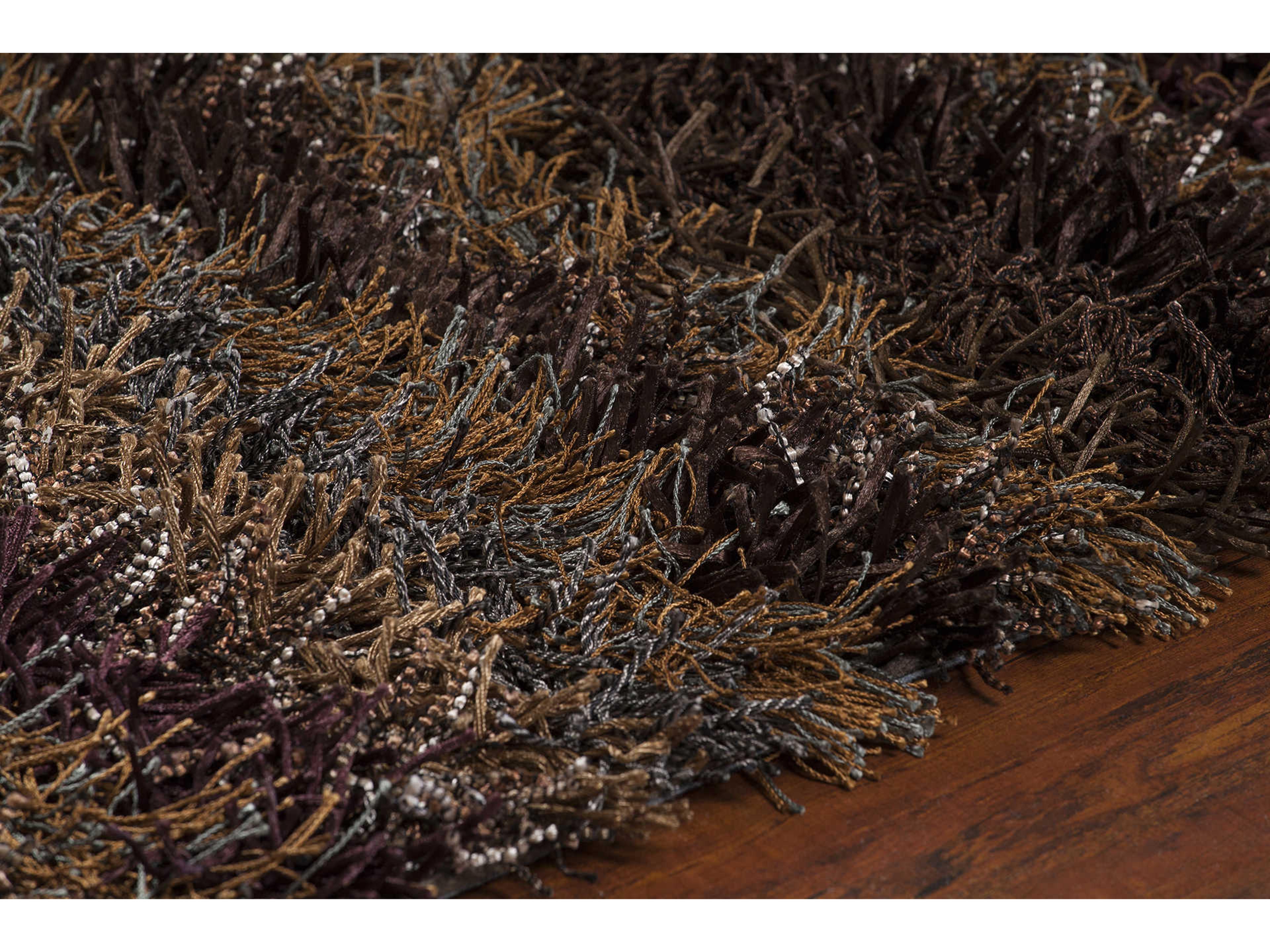 Chandra Kubu Shag Striped Area Rug