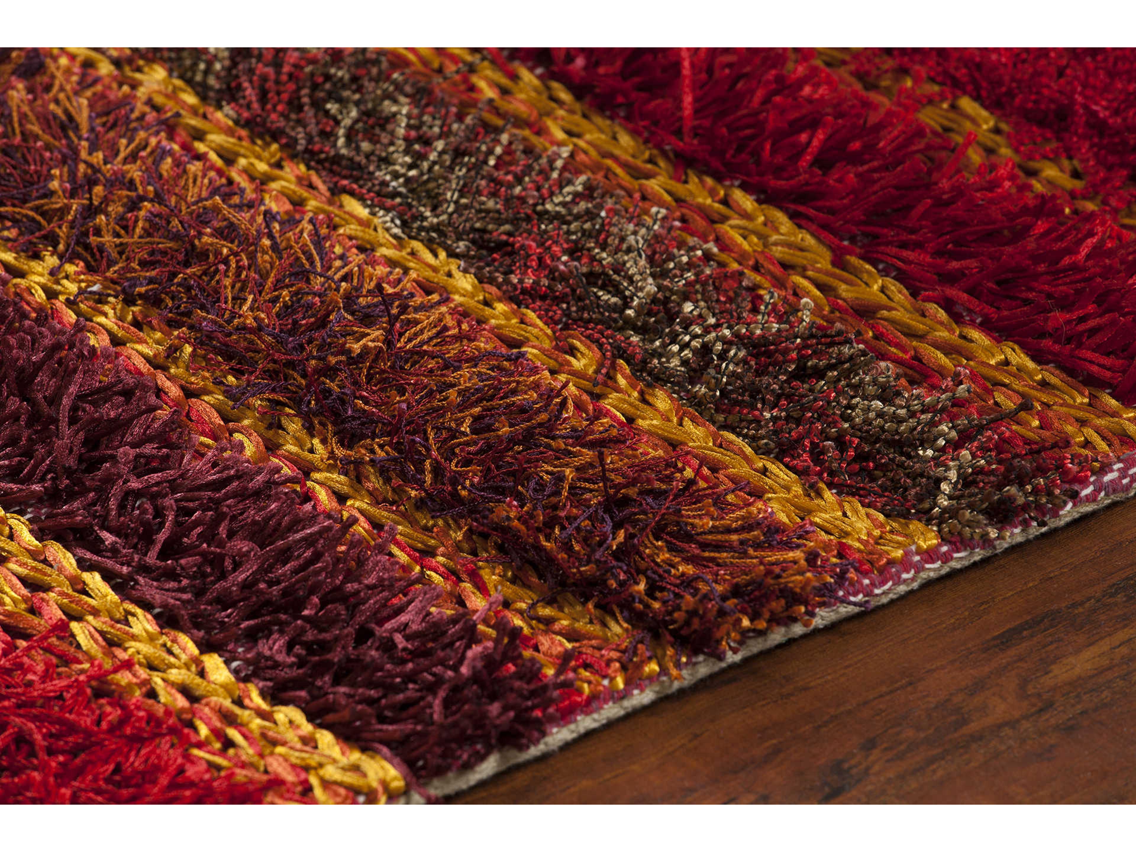 Chandra Lavasa Shag Striped Area Rug