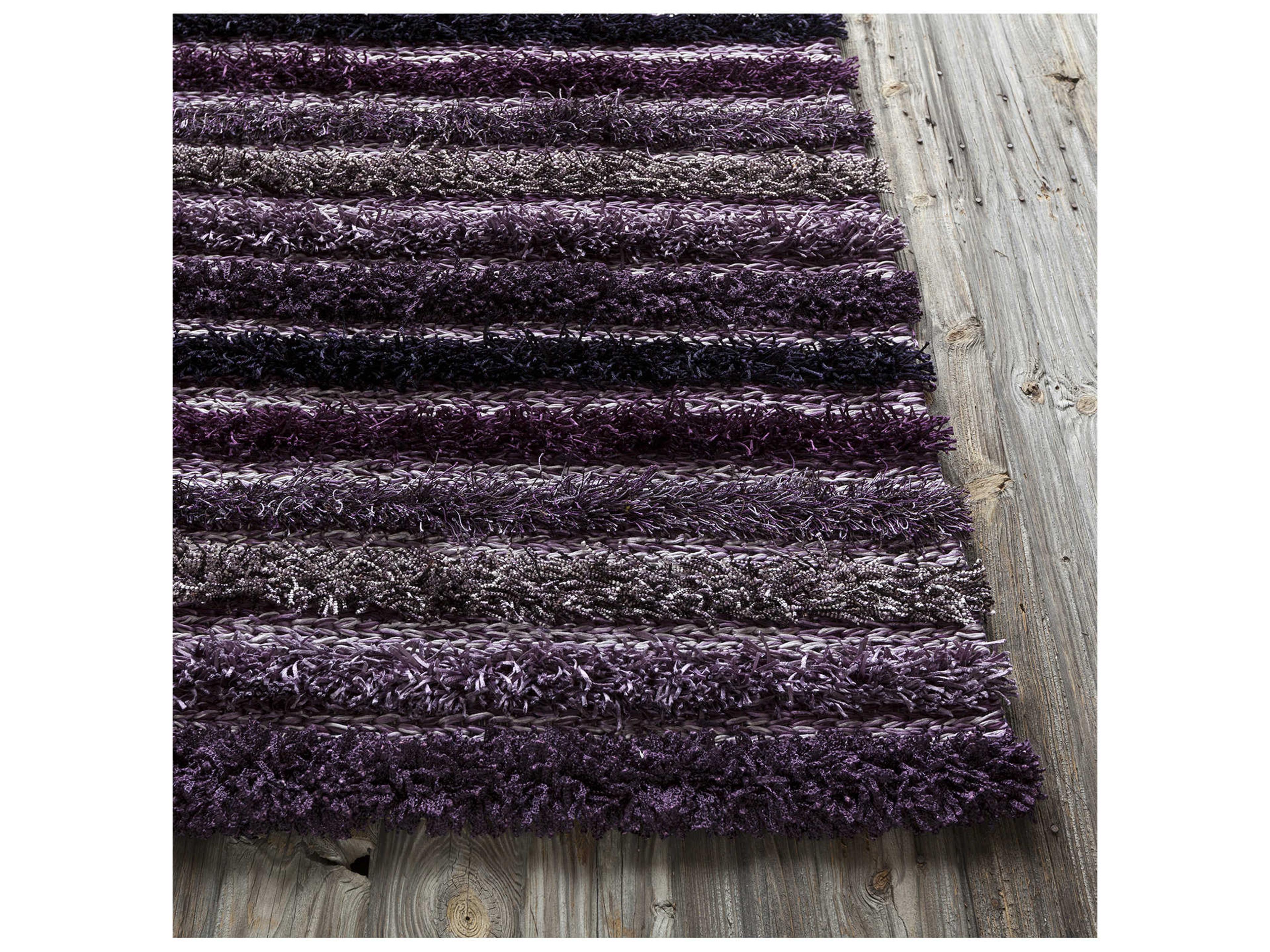 Chandra Lavasa Shag Striped Area Rug