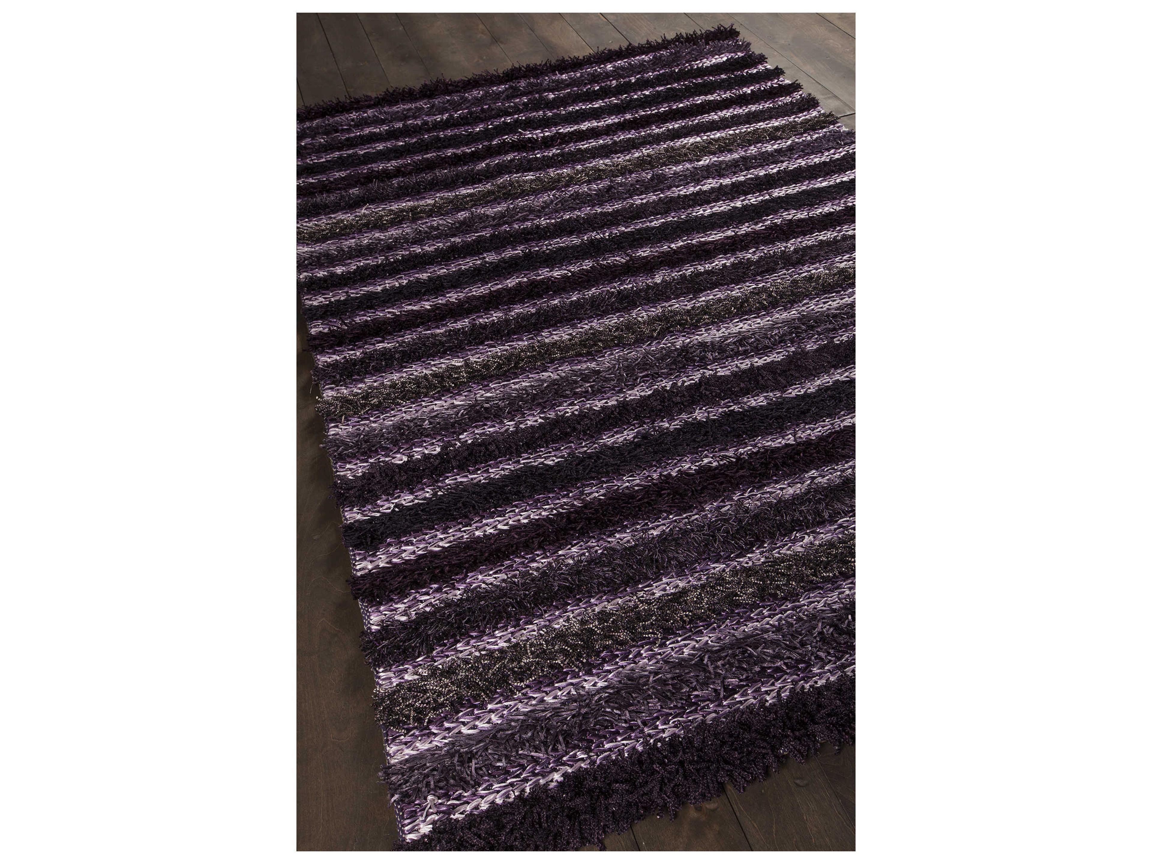 Chandra Lavasa Shag Striped Area Rug