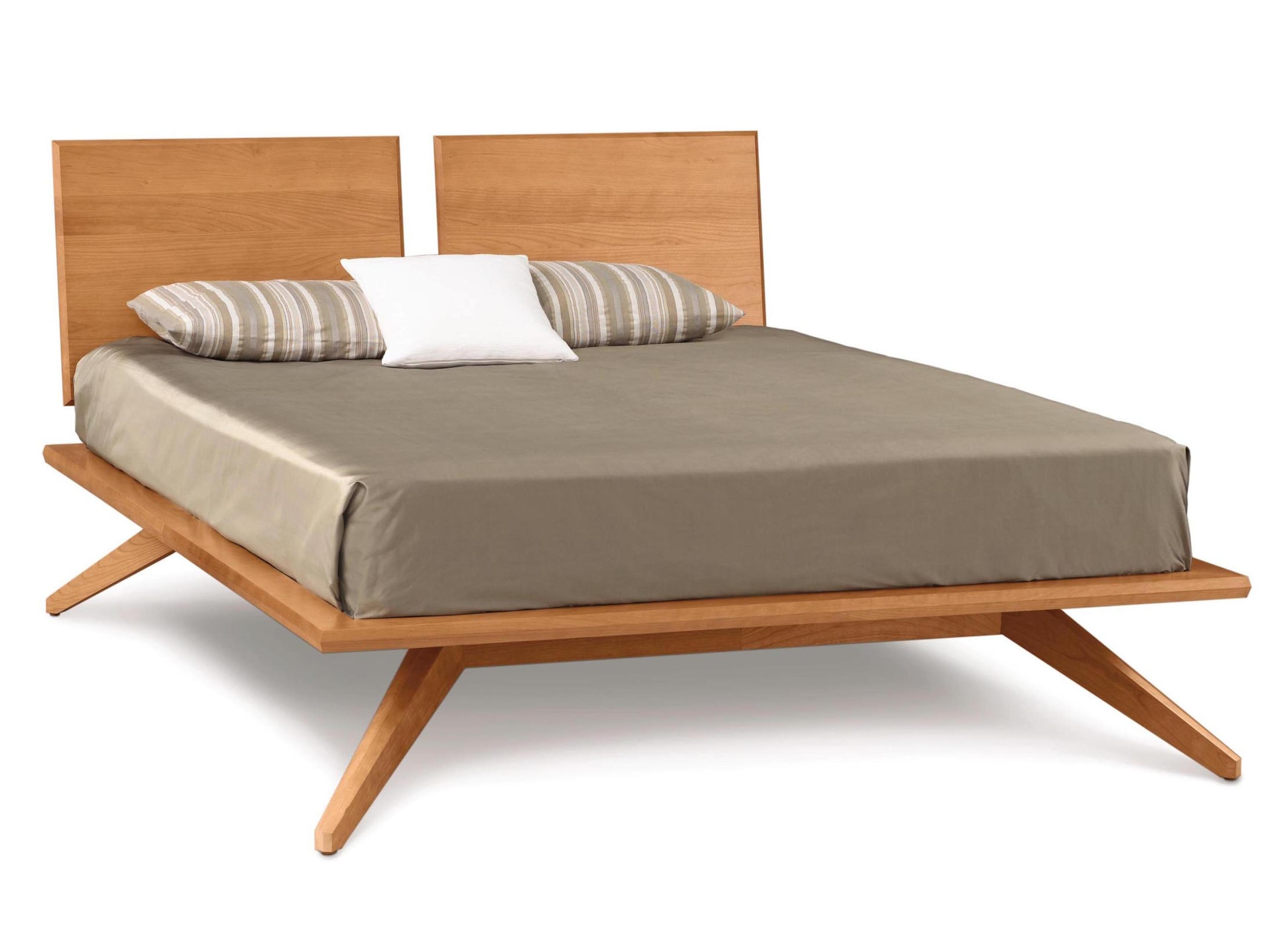 Astrid Solid Wood Queen Platform Bed with Adjustable Headboard Panels