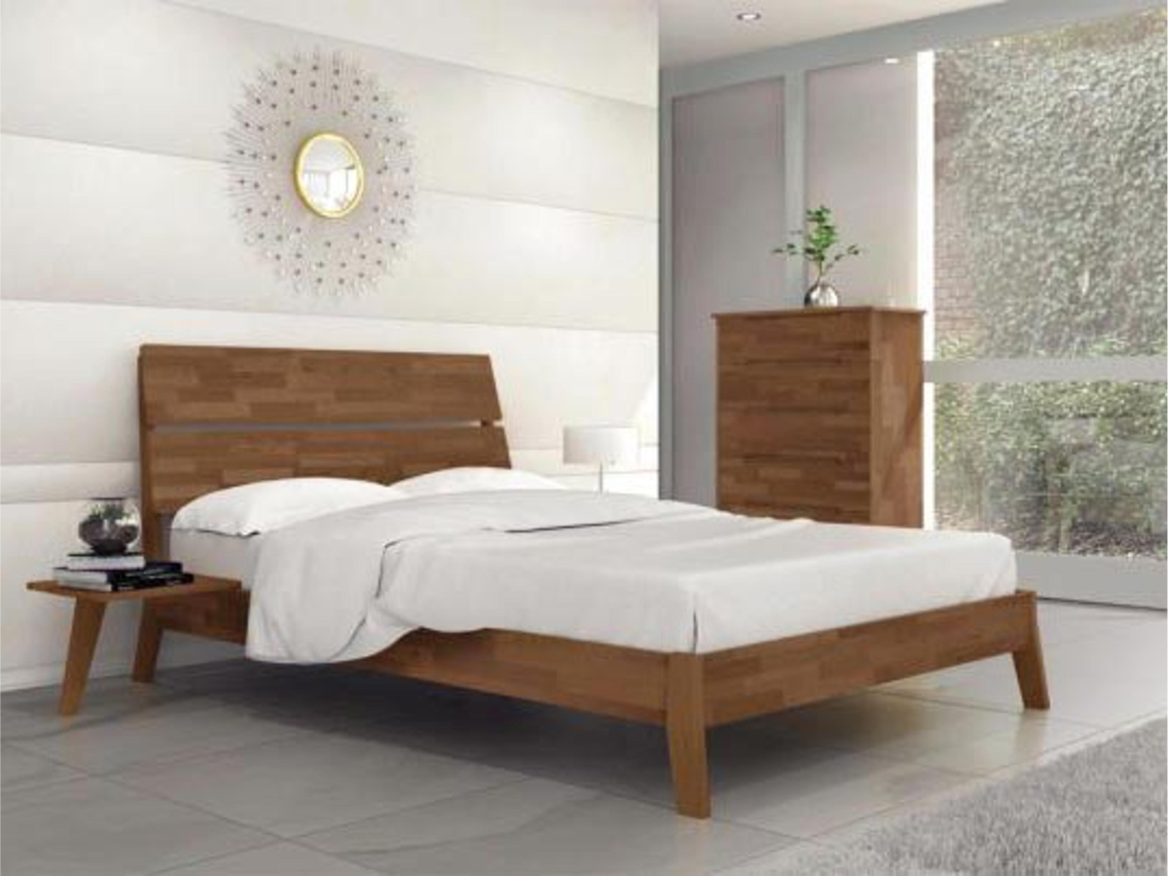 Copeland Linn Brown Solid Wood Twin Platform Bed