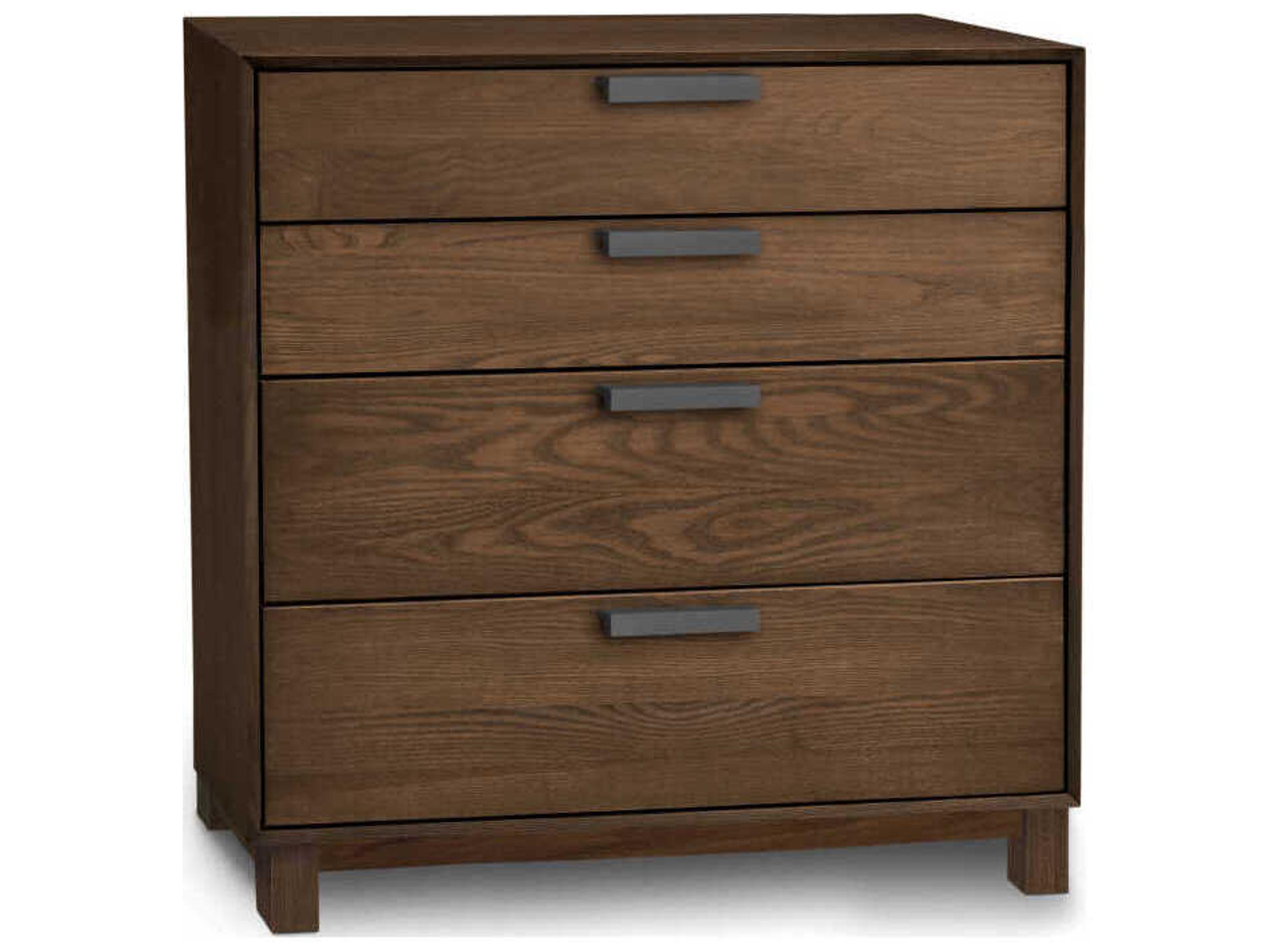 Savoy 4-Drawers Brown Walnut Wood Dresser