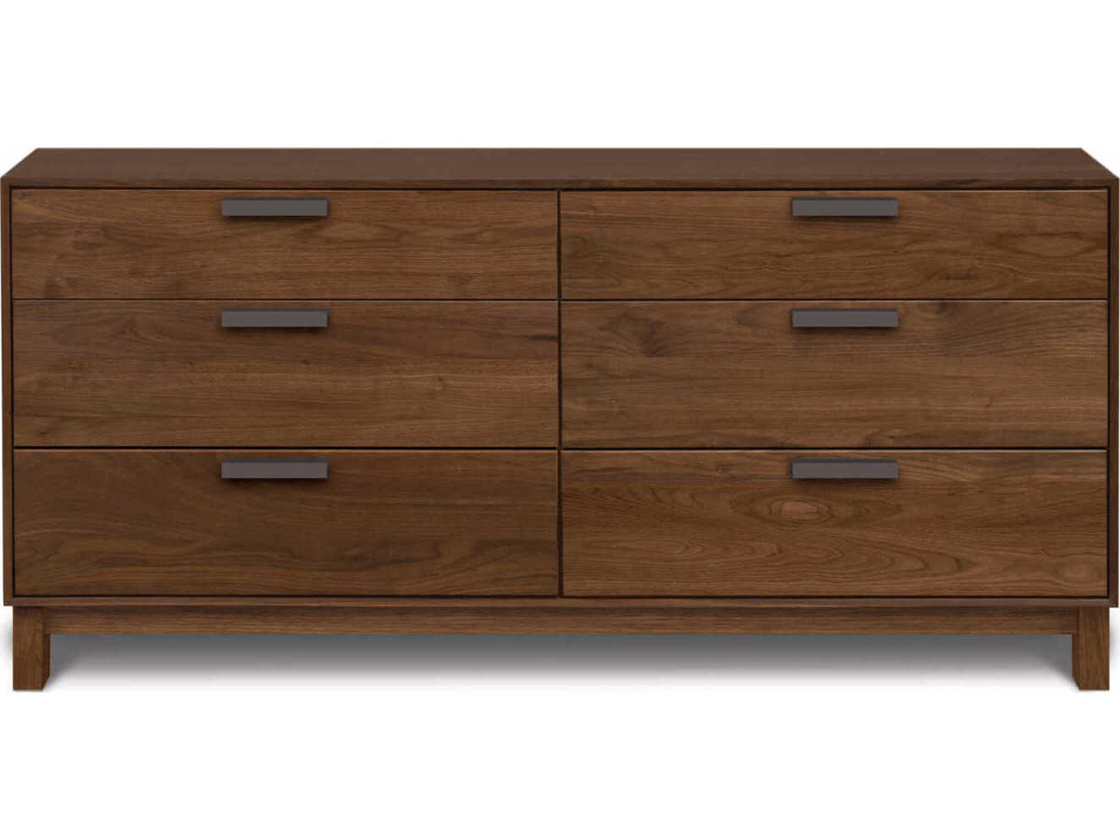 Copeland Savoy 6-Drawers Brown Walnut Wood Double Dresser